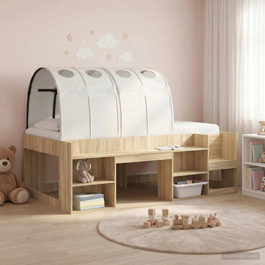 Bedtunnel 2 pcs Wit 211 x 67.5 x 2 cm Polyester is nu te koop bij PeponiXL, paradijselijk wonen!