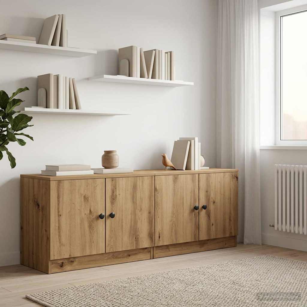 Opbergkast voor Loftbed 2 st Artisanaal eiken 66 x 35 x 48 cm is nu te koop bij PeponiXL, paradijselijk wonen!