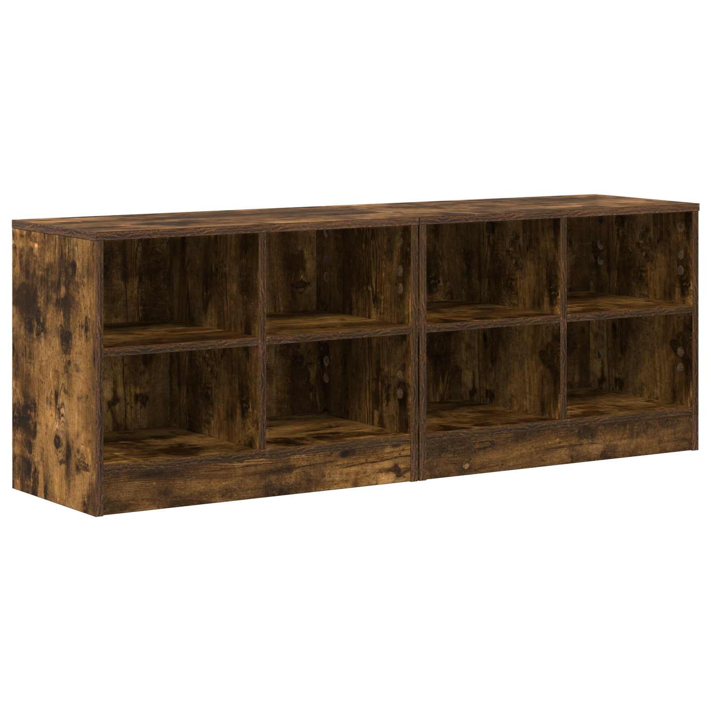 Bed kast 2 pcs Gerookt eiken 66 x 33 x 48 cm Bewerkt hout is nu te koop bij PeponiXL, paradijselijk wonen!