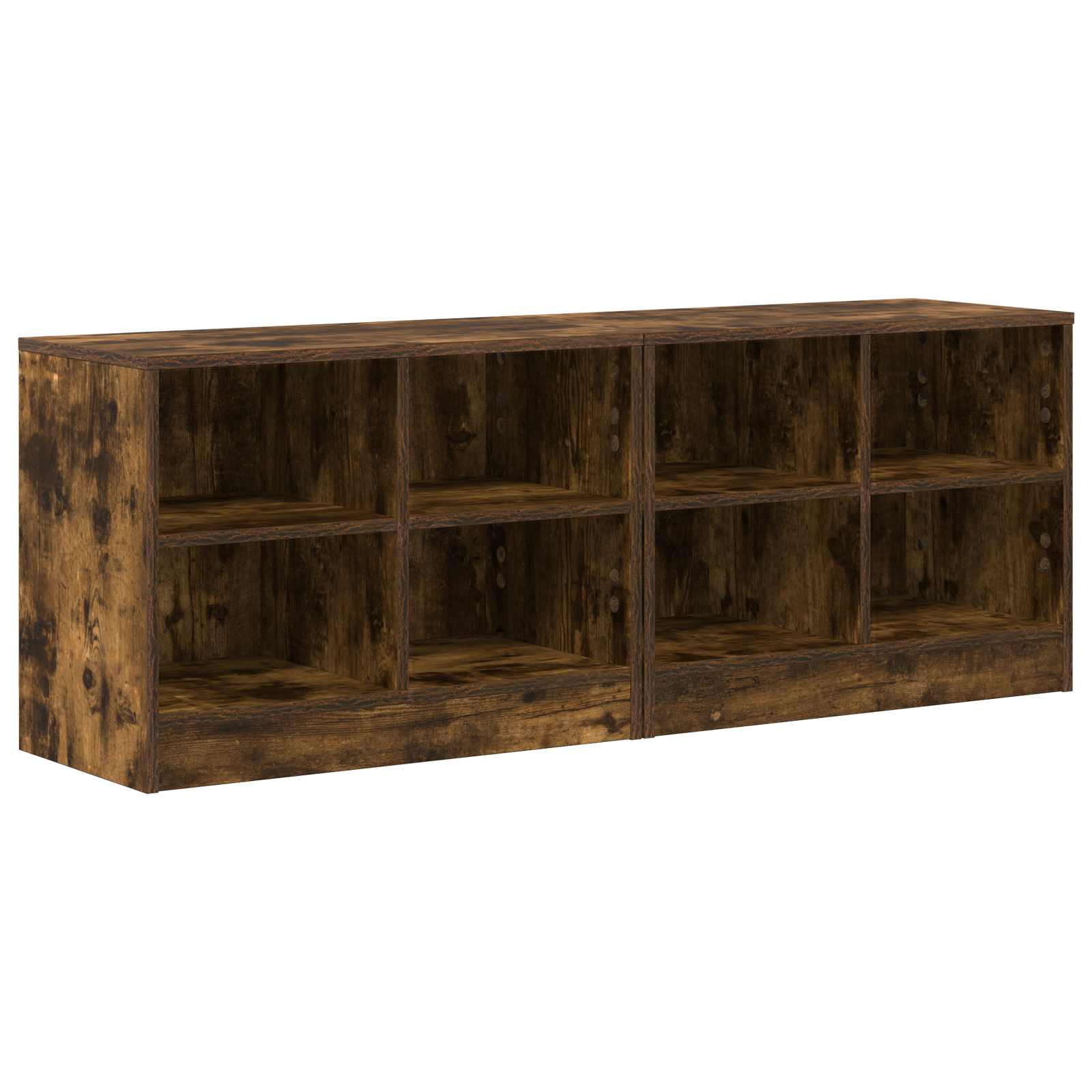 Bed kast 2 pcs Gerookt eiken 66 x 33 x 48 cm Bewerkt hout is nu te koop bij PeponiXL, paradijselijk wonen!