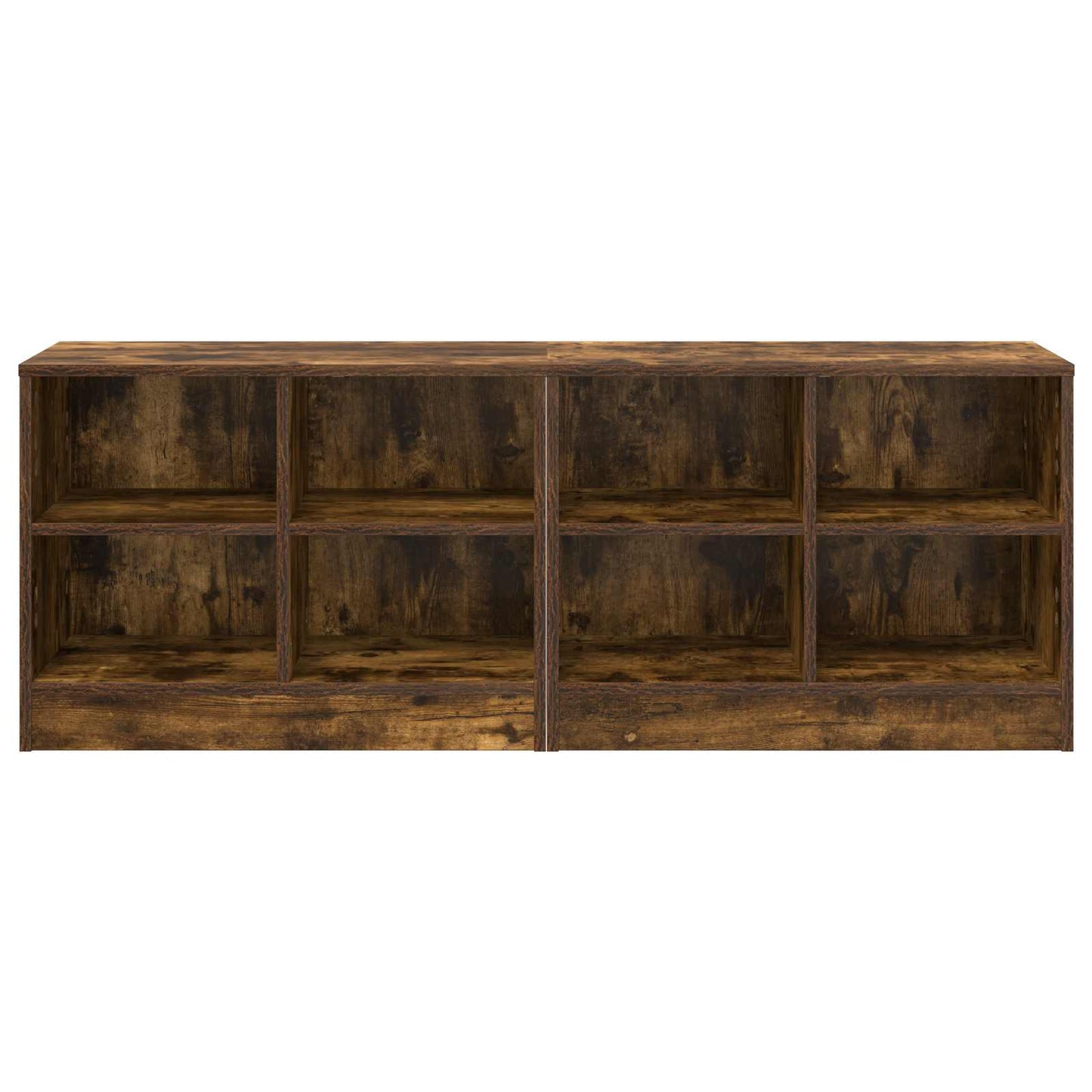 Bed kast 2 pcs Gerookt eiken 66 x 33 x 48 cm Bewerkt hout is nu te koop bij PeponiXL, paradijselijk wonen!