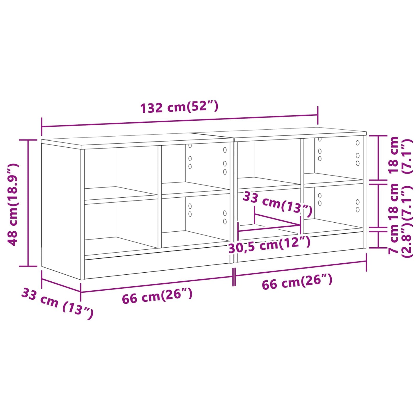 Bed kast 2 pcs Gerookt eiken 66 x 33 x 48 cm Bewerkt hout is nu te koop bij PeponiXL, paradijselijk wonen!