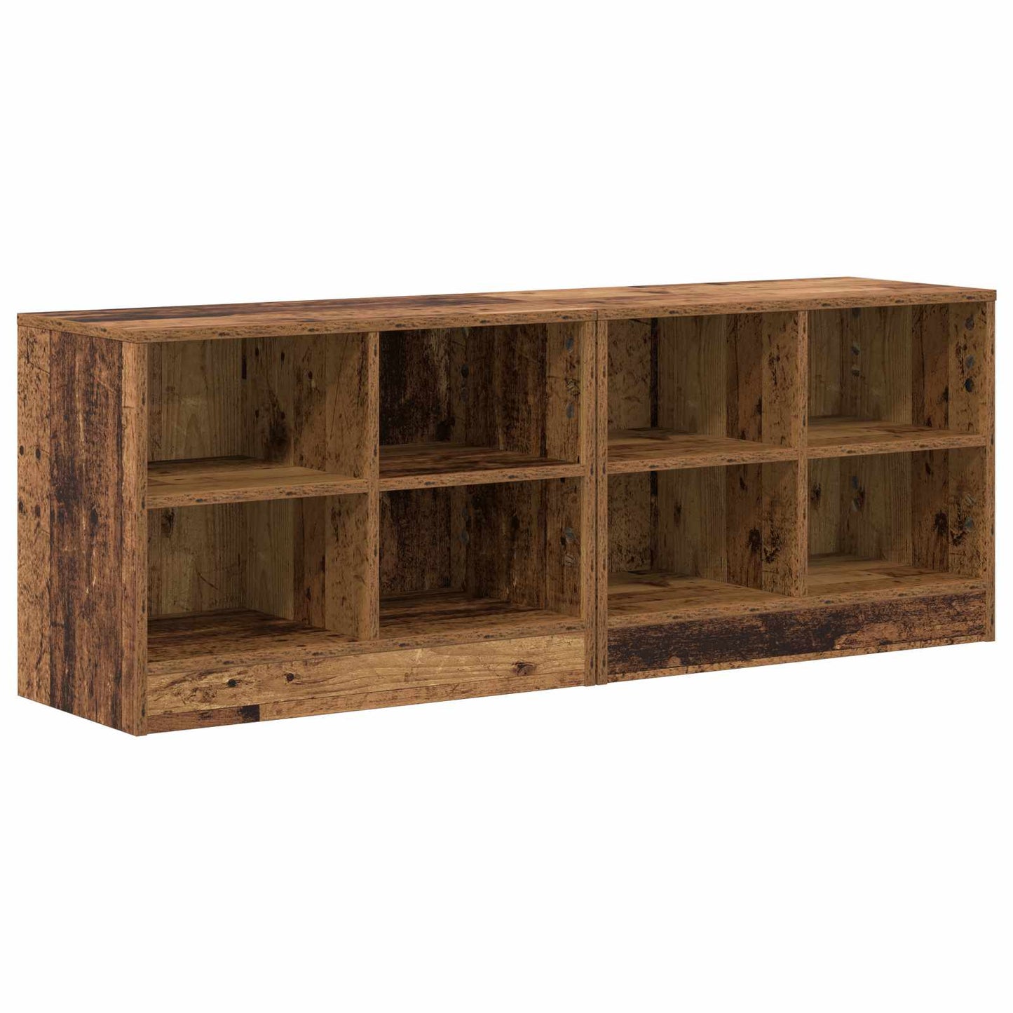 Bed kast met plank 2 pcs Oud hout 66 x 33 x 48 cm Bewerkt hout is nu te koop bij PeponiXL, paradijselijk wonen!