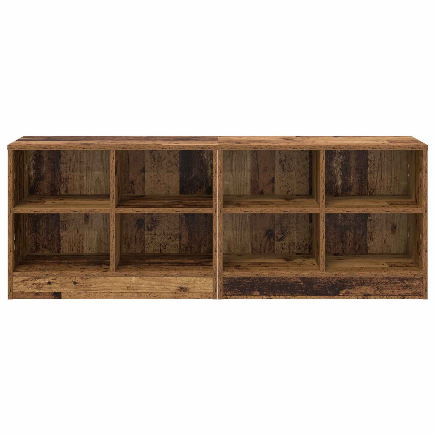 Bed kast met plank 2 pcs Oud hout 66 x 33 x 48 cm Bewerkt hout is nu te koop bij PeponiXL, paradijselijk wonen!