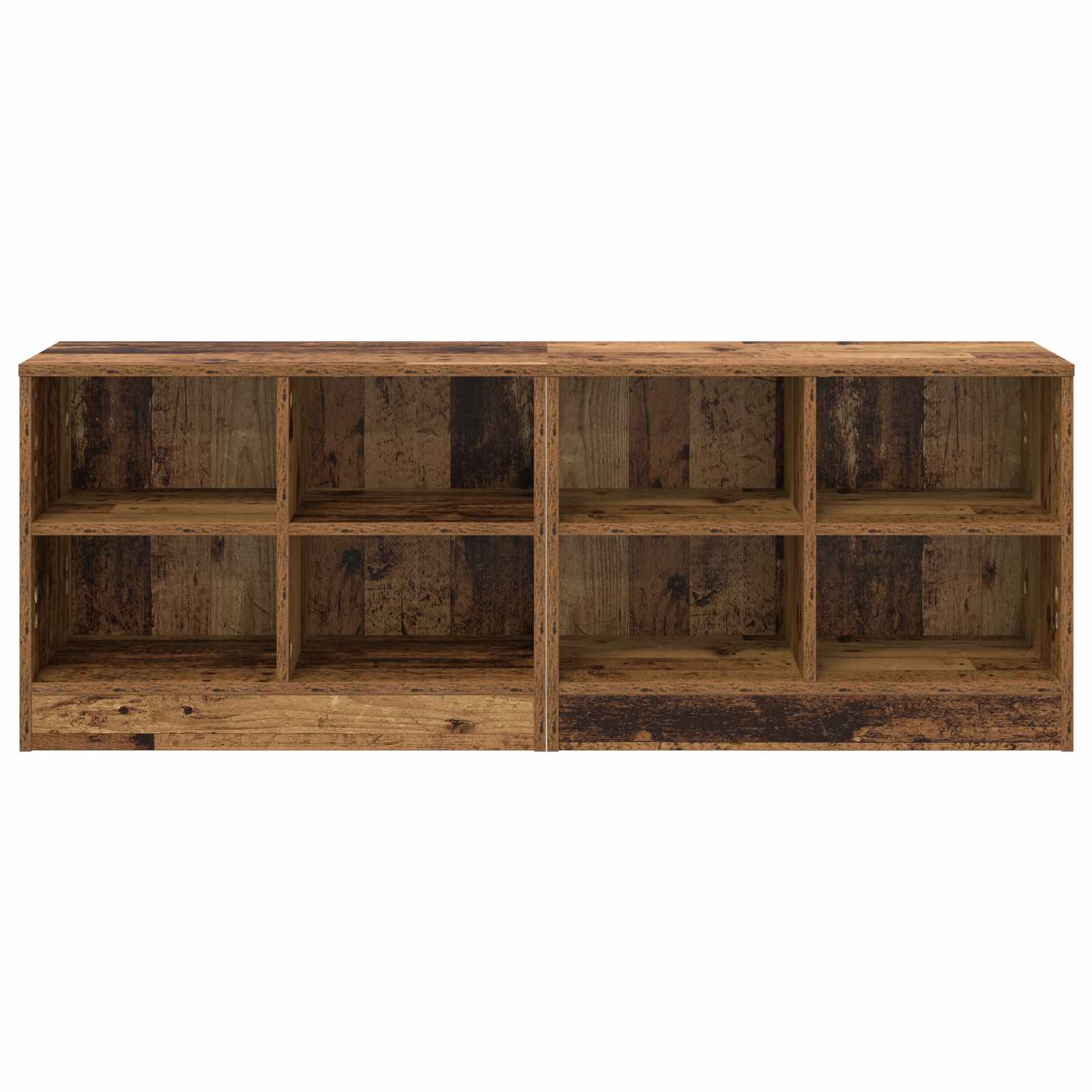 Bed kast met plank 2 pcs Oud hout 66 x 33 x 48 cm Bewerkt hout is nu te koop bij PeponiXL, paradijselijk wonen!