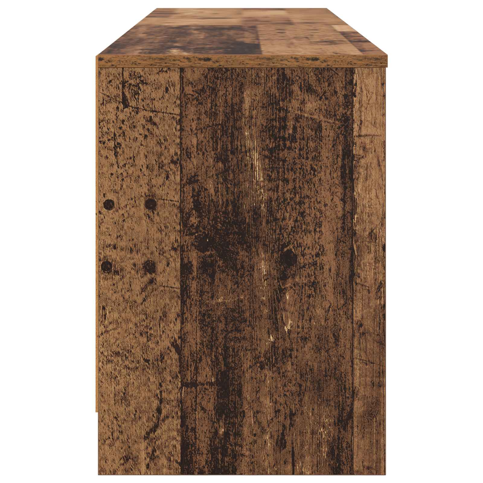 Bed kast met plank 2 pcs Oud hout 66 x 33 x 48 cm Bewerkt hout is nu te koop bij PeponiXL, paradijselijk wonen!