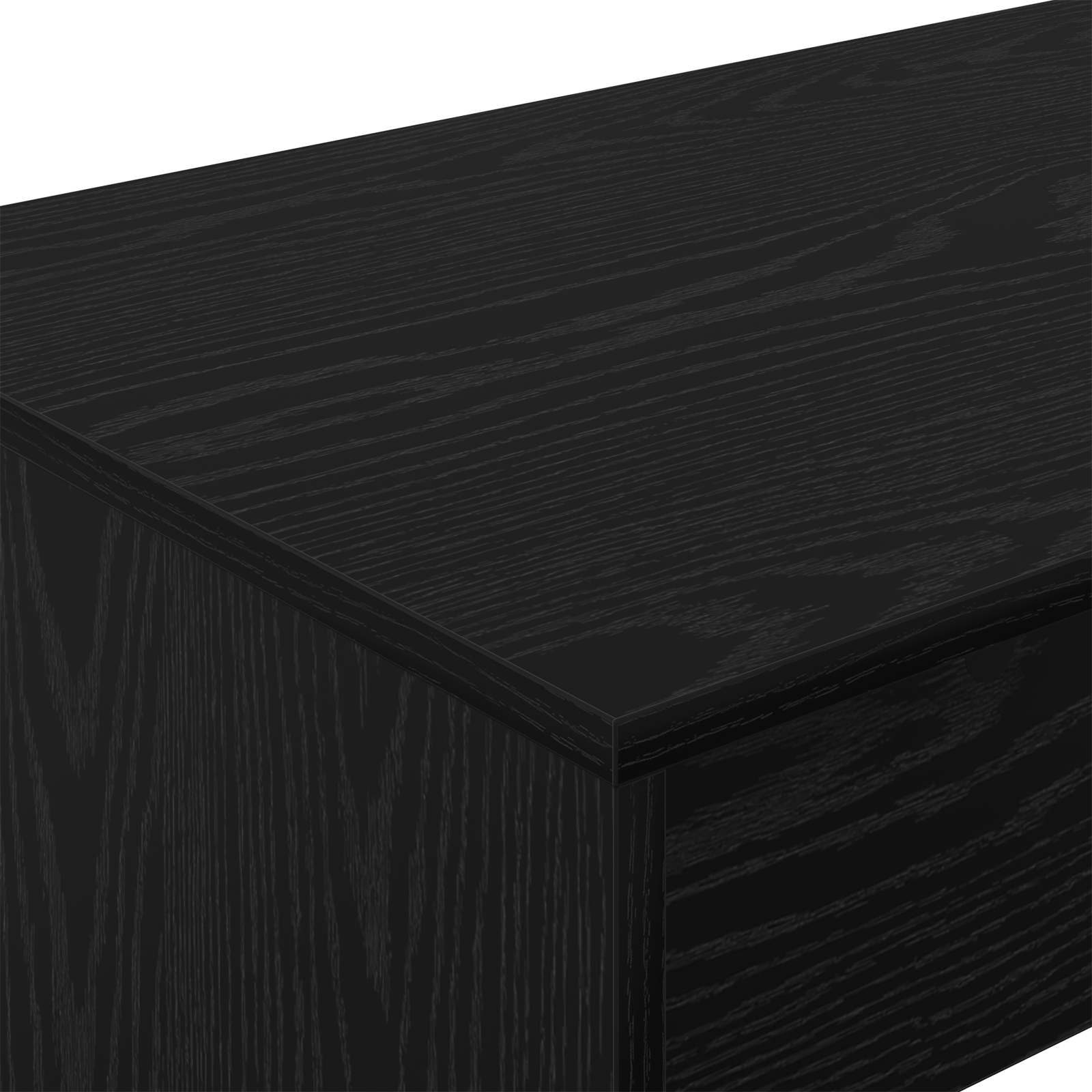 Bed Bureau Zwart Eiken 100 x 45 x 75 cm Bewerkt hout is nu te koop bij PeponiXL, paradijselijk wonen!