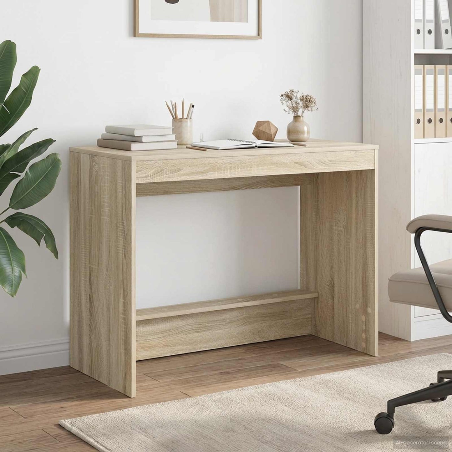 Bed Bureau Sonoma Eiken 100 x 45 x 75 cm Bewerkt hout is nu te koop bij PeponiXL, paradijselijk wonen!