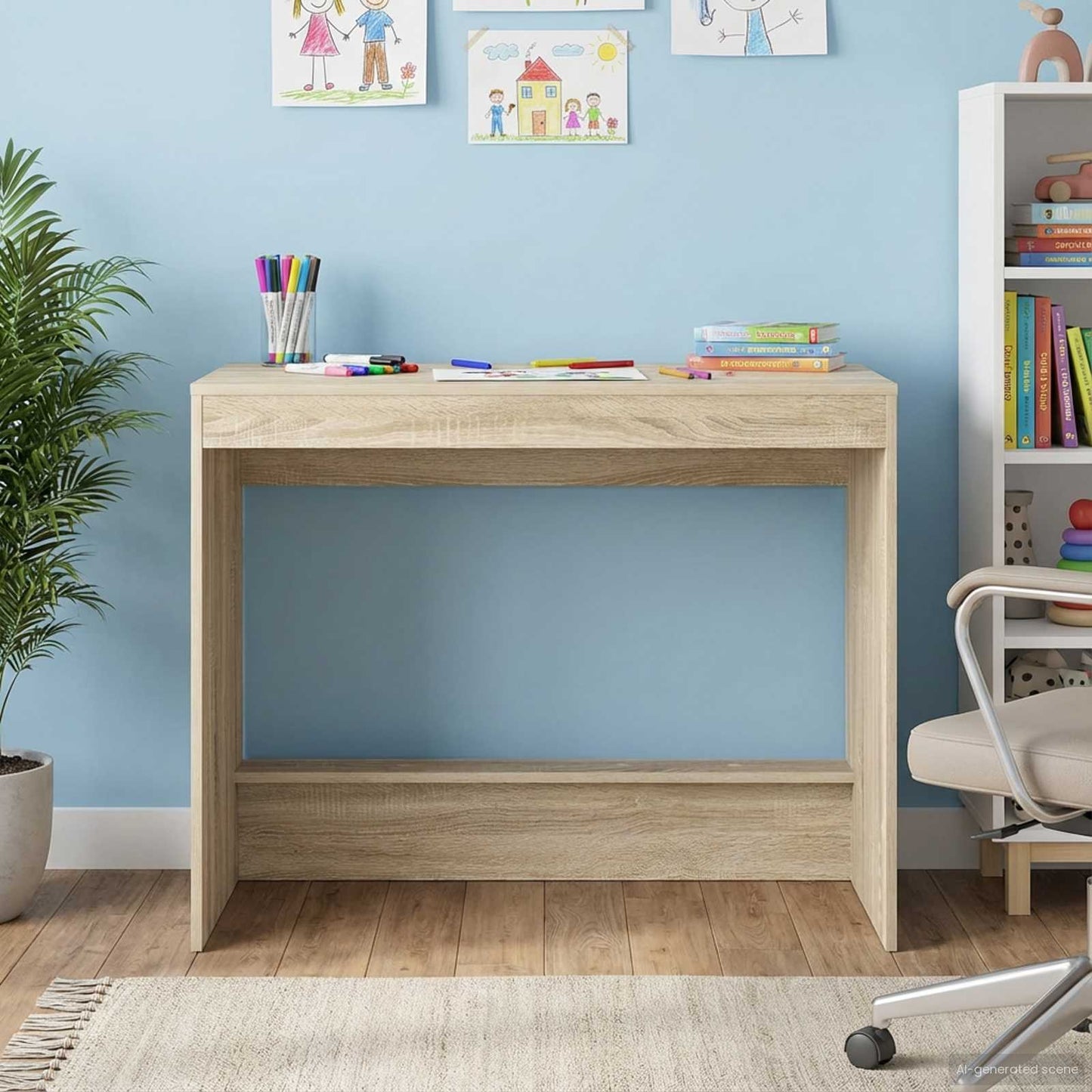 Bed Bureau Sonoma Eiken 100 x 45 x 75 cm Bewerkt hout is nu te koop bij PeponiXL, paradijselijk wonen!