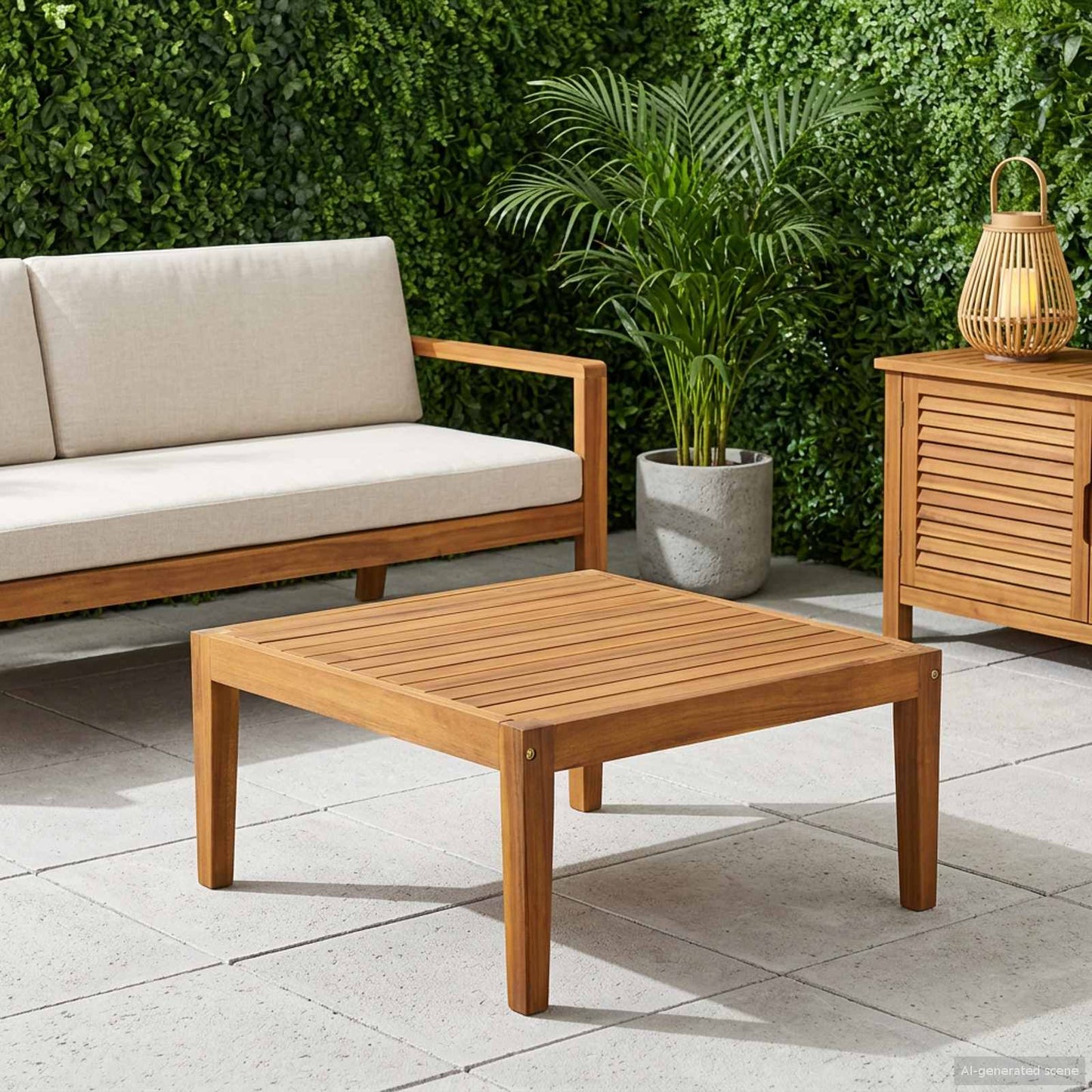 Tafel Massief Acaciahout Naturel 60 x 60 x 30 cm