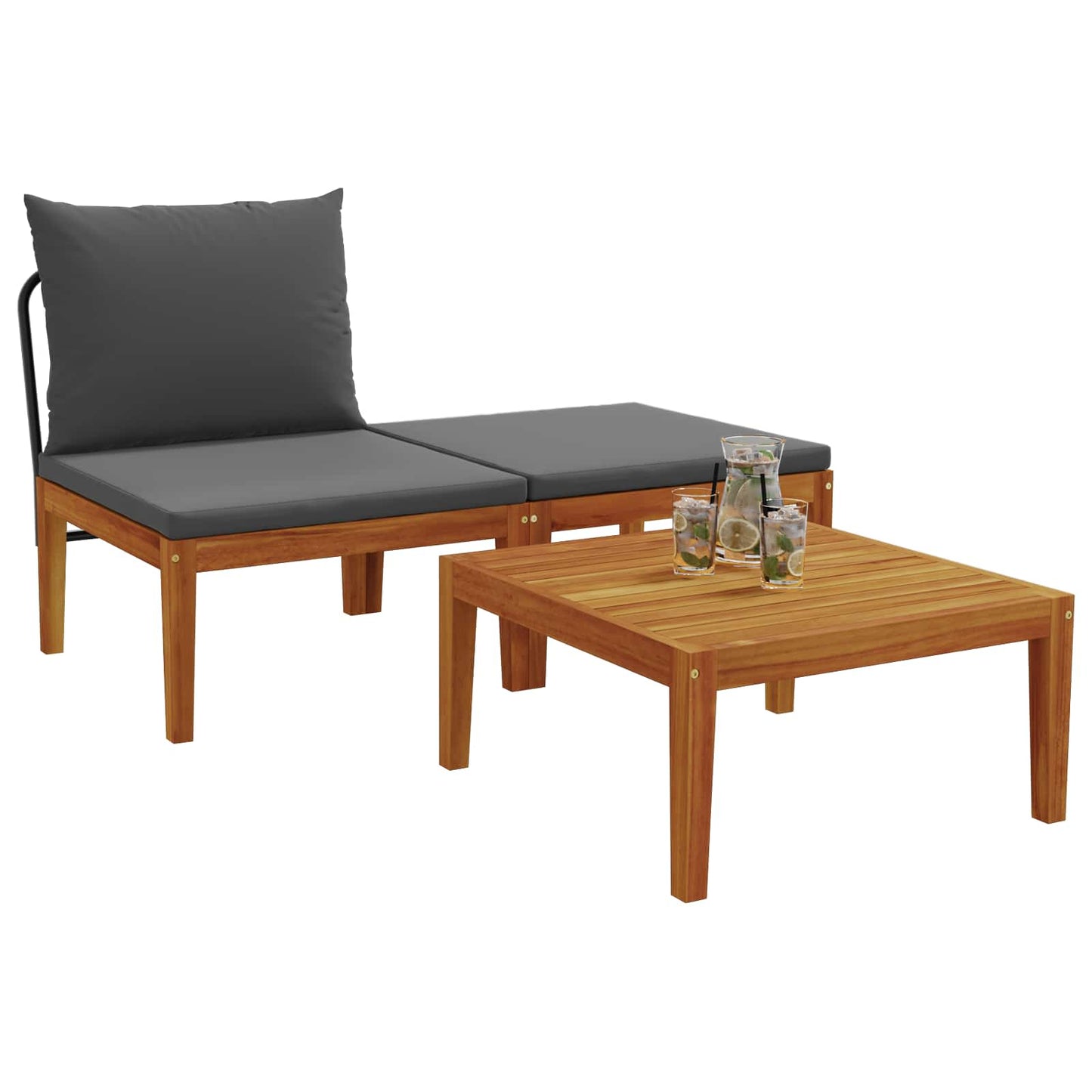 3 pcs Loungeset Massief Acaciahout Naturel