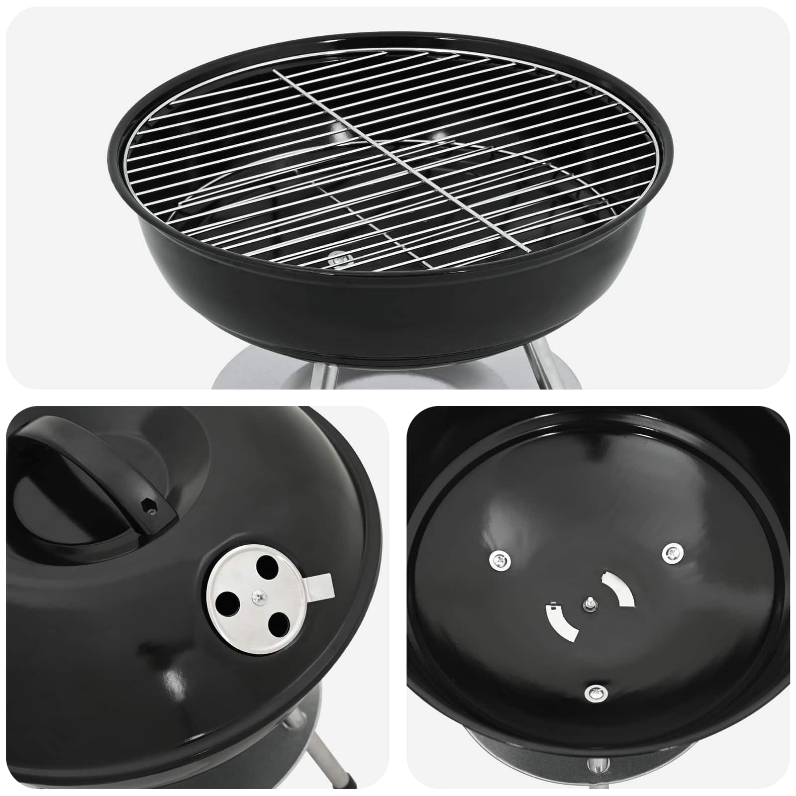 Houtskool Grill Zwart 36,5 x 36,5 x 40 cm is nu te koop bij PeponiXL, paradijselijk wonen!