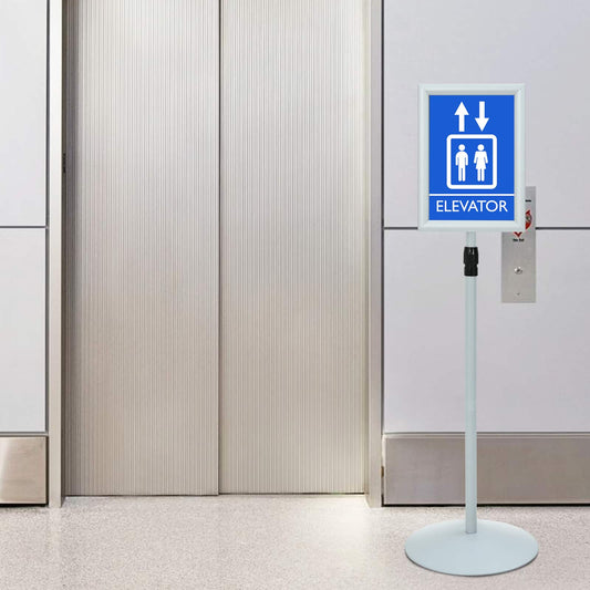 Pedestal Posterstand Zilver 33 x 33 x 123 cm PVC en staal is nu te koop bij PeponiXL, paradijselijk wonen!