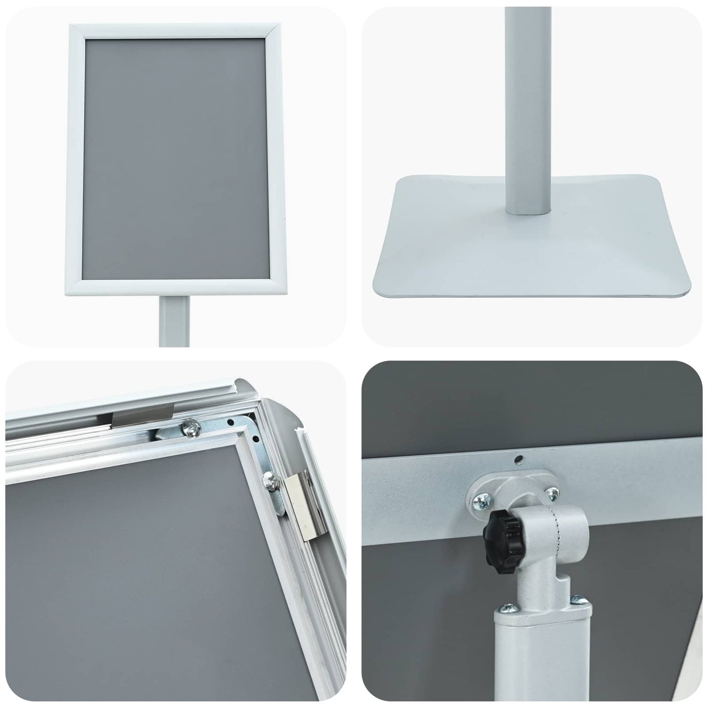 Posterstandaard met voet Zilver 32,5 x 27 x 126 cm Gietijzer is nu te koop bij PeponiXL, paradijselijk wonen!