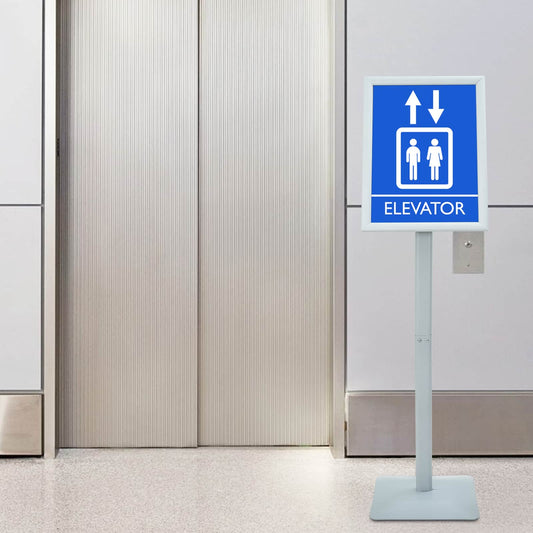 Pedestal Posterstand Zilver 32,5 x 27 x 126 cm PVC en gietijzer is nu te koop bij PeponiXL, paradijselijk wonen!