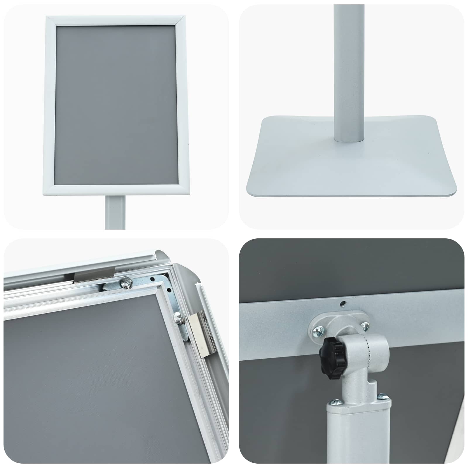 Pedestal Posterstand Zilver 32 x 27 x 119 cm Gietijzer is nu te koop bij PeponiXL, paradijselijk wonen!