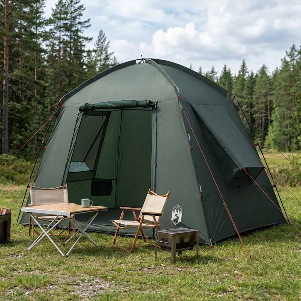 Huisje Tent met dak Legergroen 210 x 210 x 138 cm Polyester is nu te koop bij PeponiXL, paradijselijk wonen!