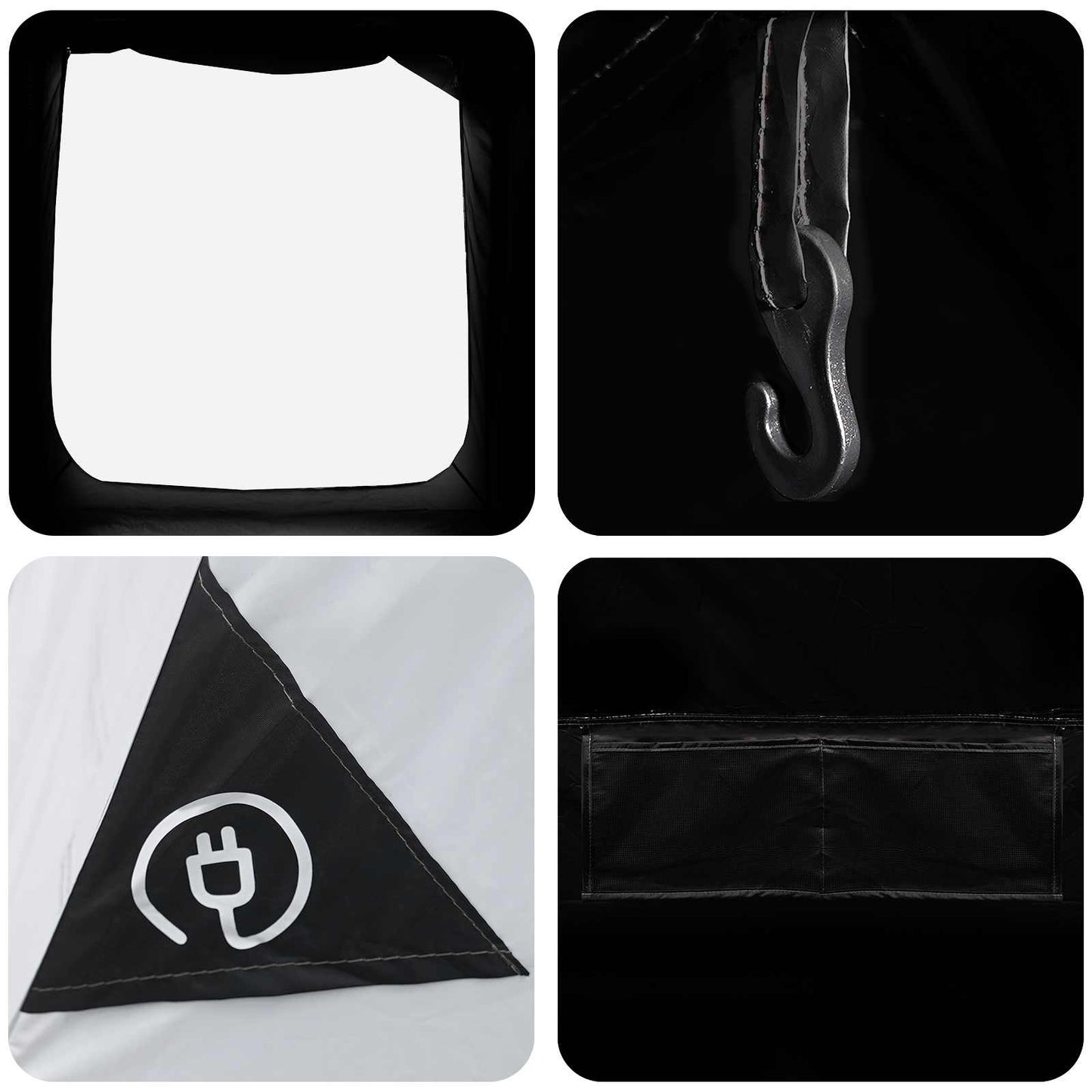 Huisje Tent met dak Wit Blackout 210 x 210 x 138 cm Polyester is nu te koop bij PeponiXL, paradijselijk wonen!
