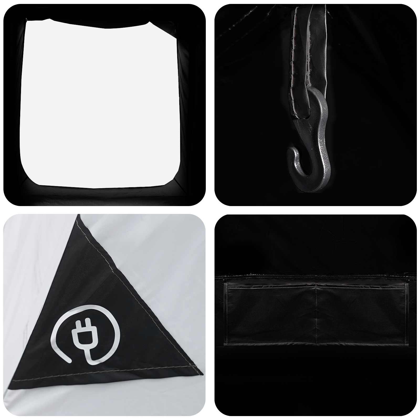 Huisje Tent met dak Wit Blackout 210 x 210 x 138 cm Polyester is nu te koop bij PeponiXL, paradijselijk wonen!