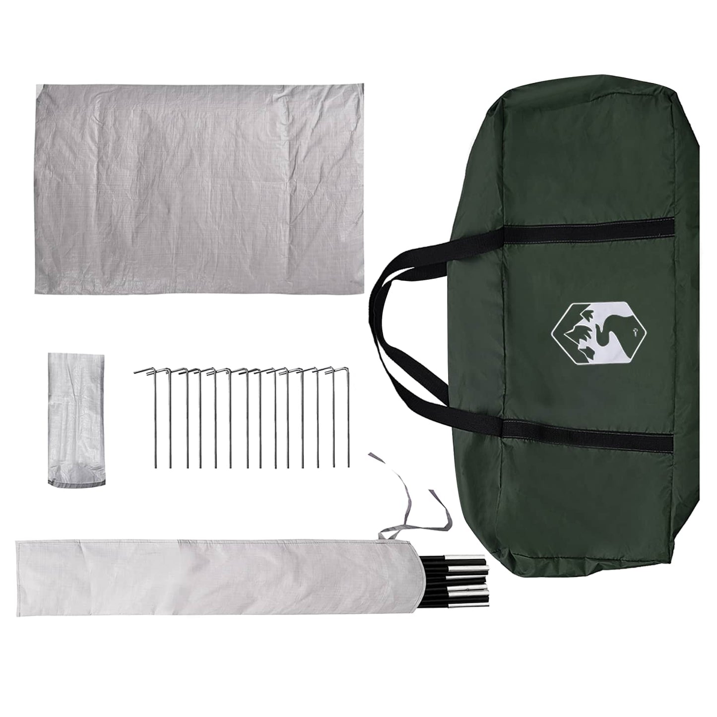 Huisje Tent met dak Legergroen 300 x 210 x 156 cm Polyester is nu te koop bij PeponiXL, paradijselijk wonen!