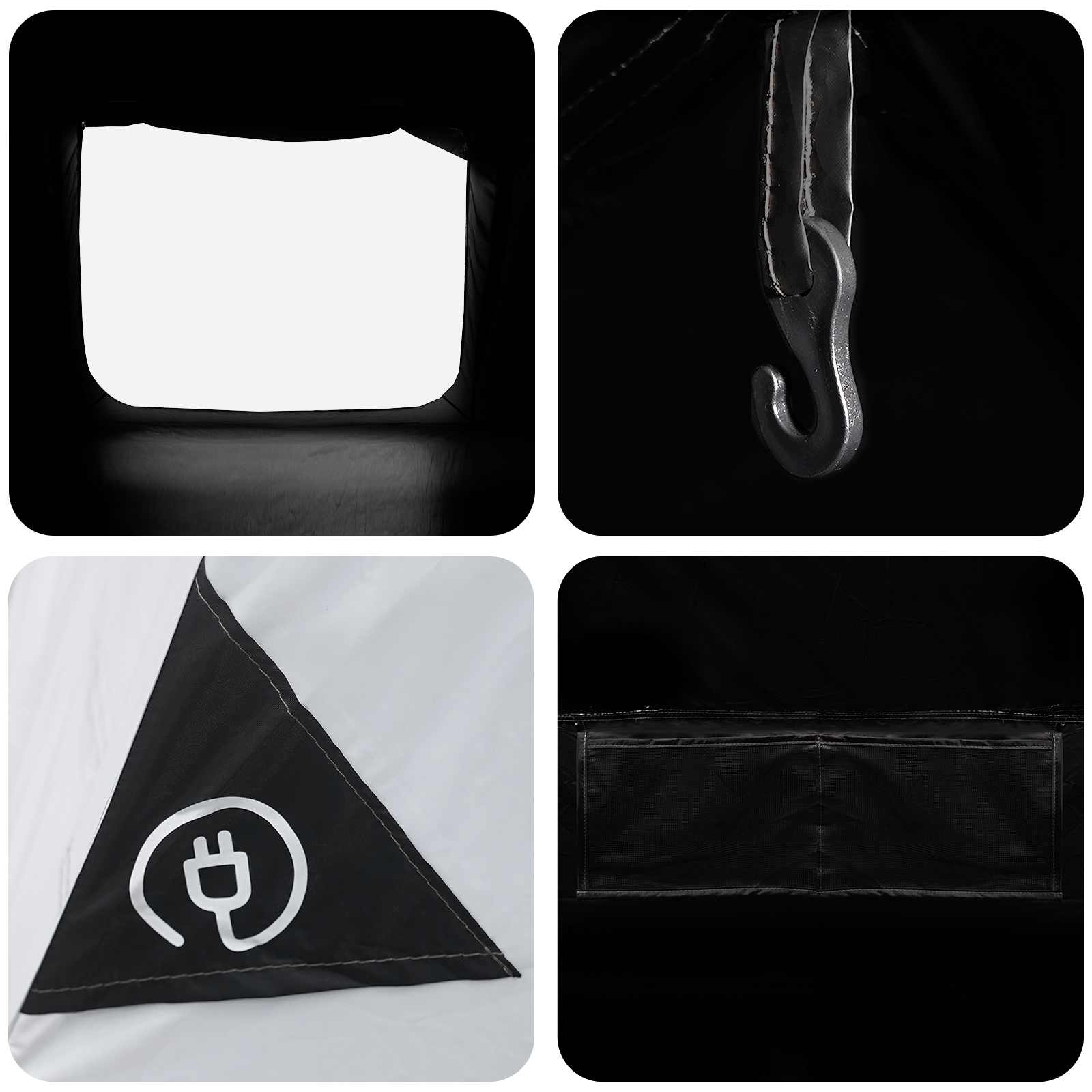 Huisje Tent met dak Wit Blackout 300 x 210 x 156 cm Polyester is nu te koop bij PeponiXL, paradijselijk wonen!
