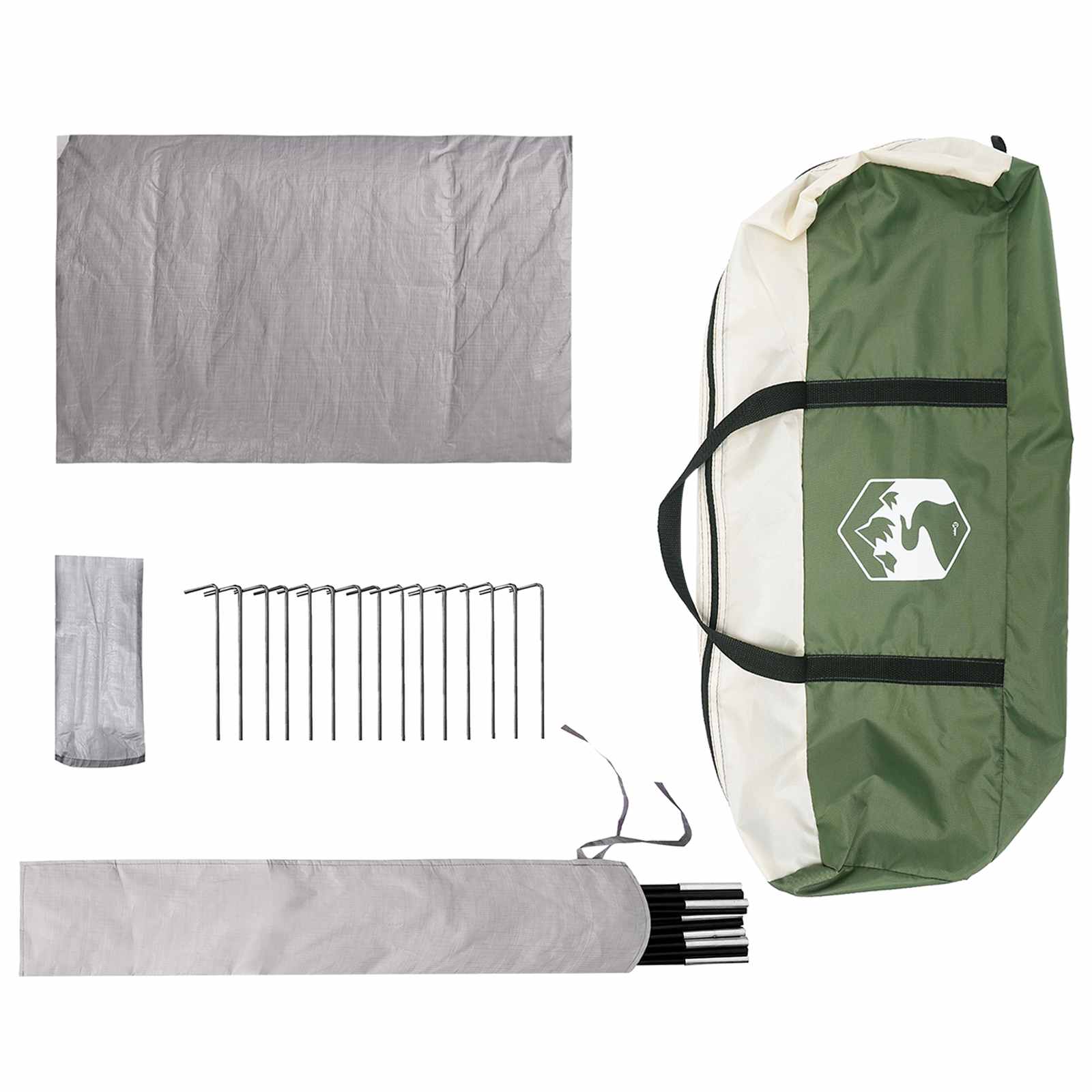 Huisje Tent met dak Groen 400 x 210 x 180 cm Polyester is nu te koop bij PeponiXL, paradijselijk wonen!