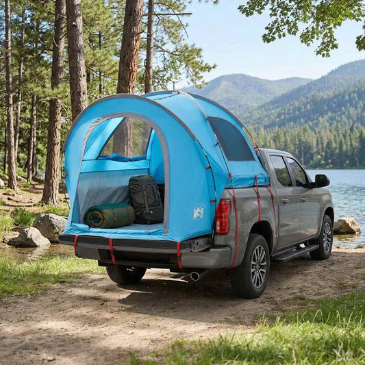 Autotent met dak Blauw 200 x 170 x 170 cm Polyester en staal is nu te koop bij PeponiXL, paradijselijk wonen!