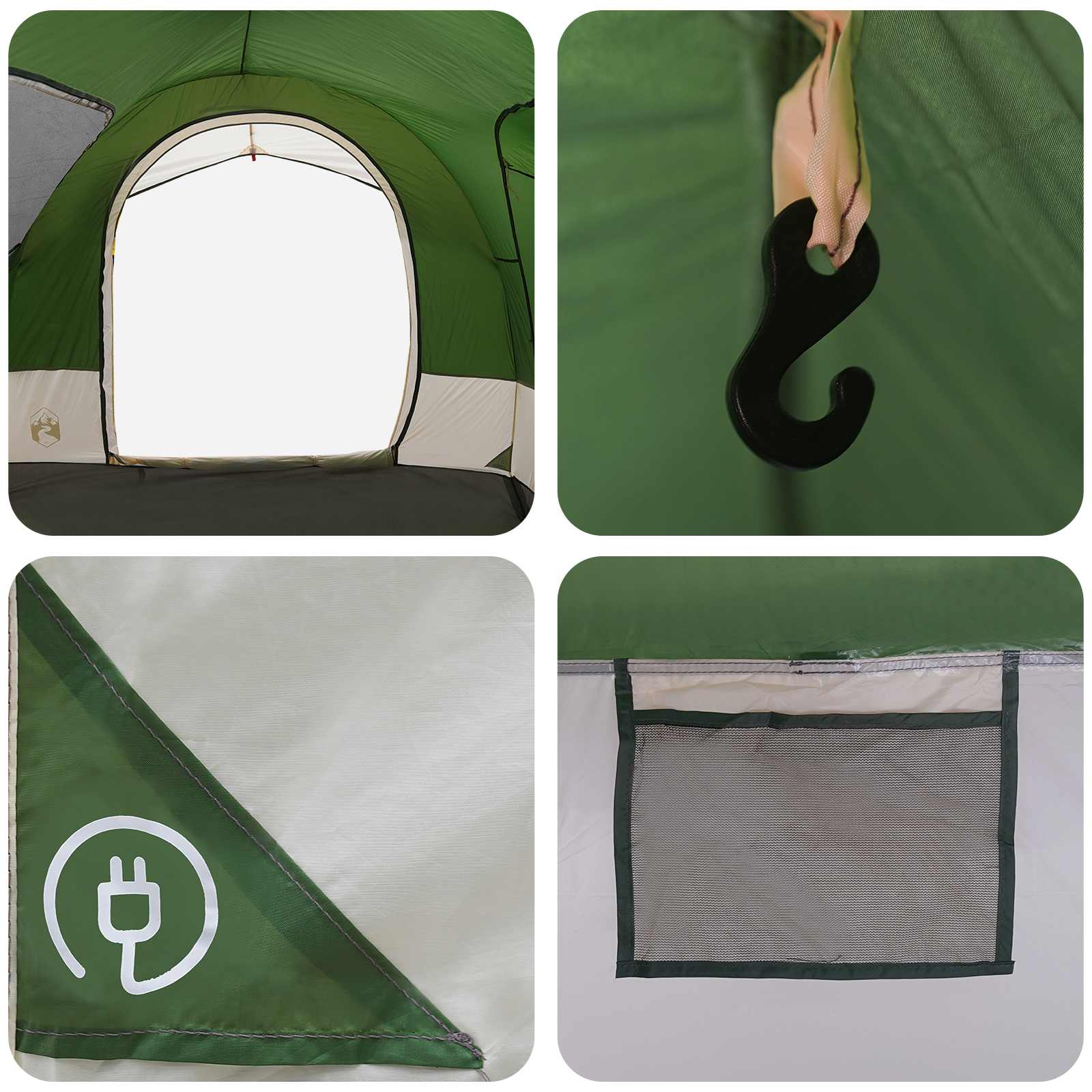 Tailgate Tent met Regenfly Waterdicht Groen 4-persoons is nu te koop bij PeponiXL, paradijselijk wonen!