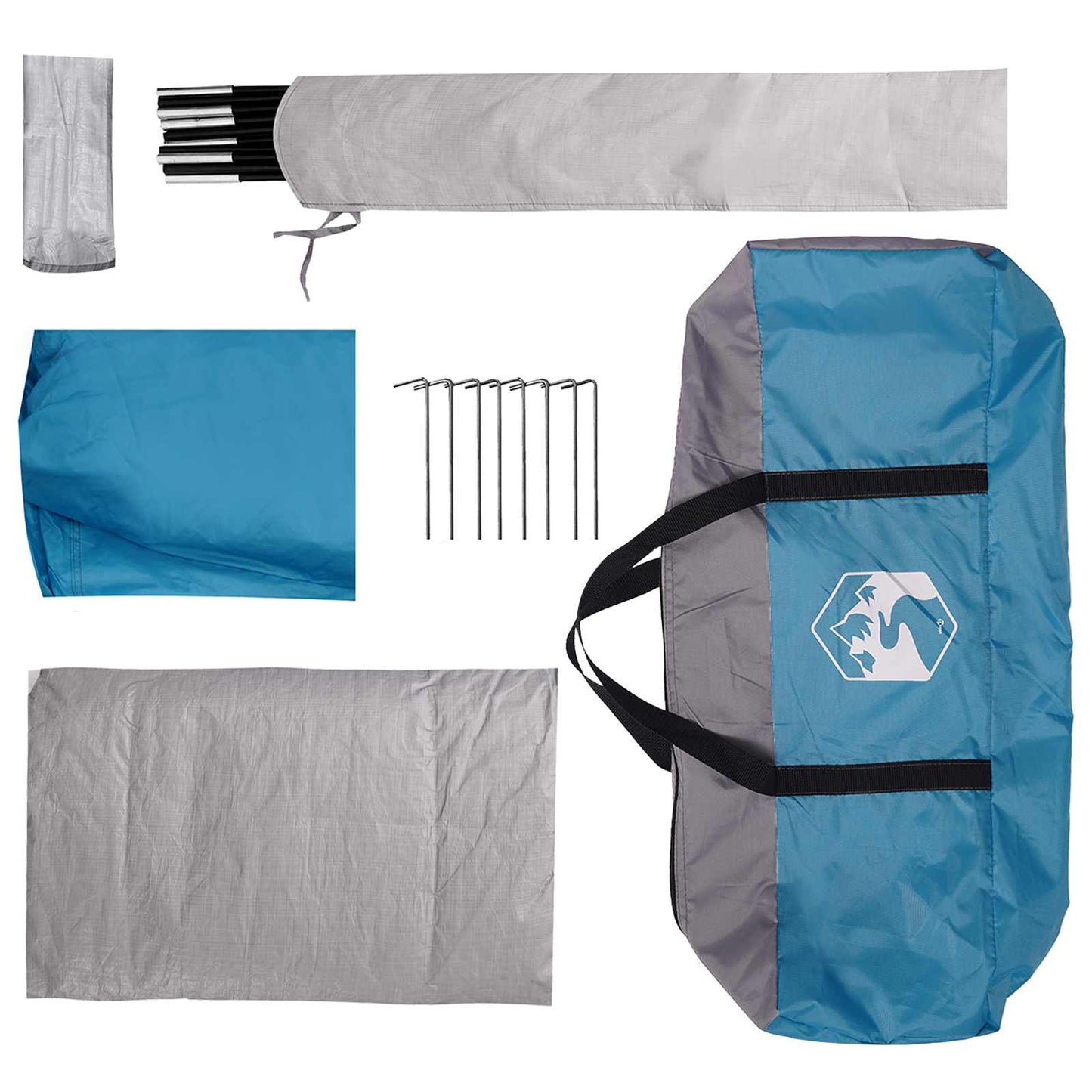 Tailgate Tent met Regenfly Waterdicht Blauw 250 x 250 x 220 cm is nu te koop bij PeponiXL, paradijselijk wonen!