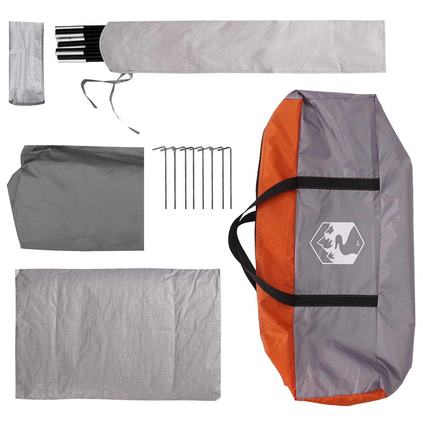Tailgate Tent met Regenfly Waterdicht Grijs en Oranje is nu te koop bij PeponiXL, paradijselijk wonen!