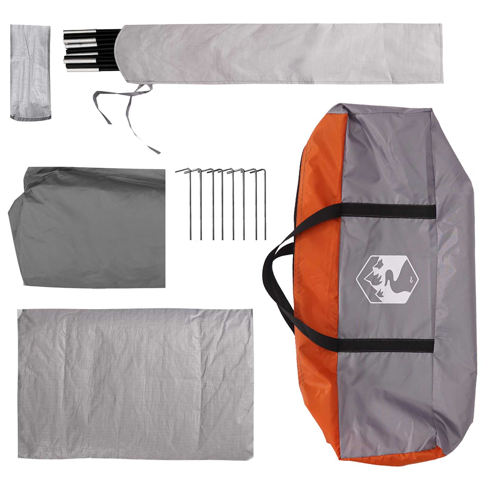 Tailgate Tent met Regenfly Waterdicht Grijs en Oranje is nu te koop bij PeponiXL, paradijselijk wonen!