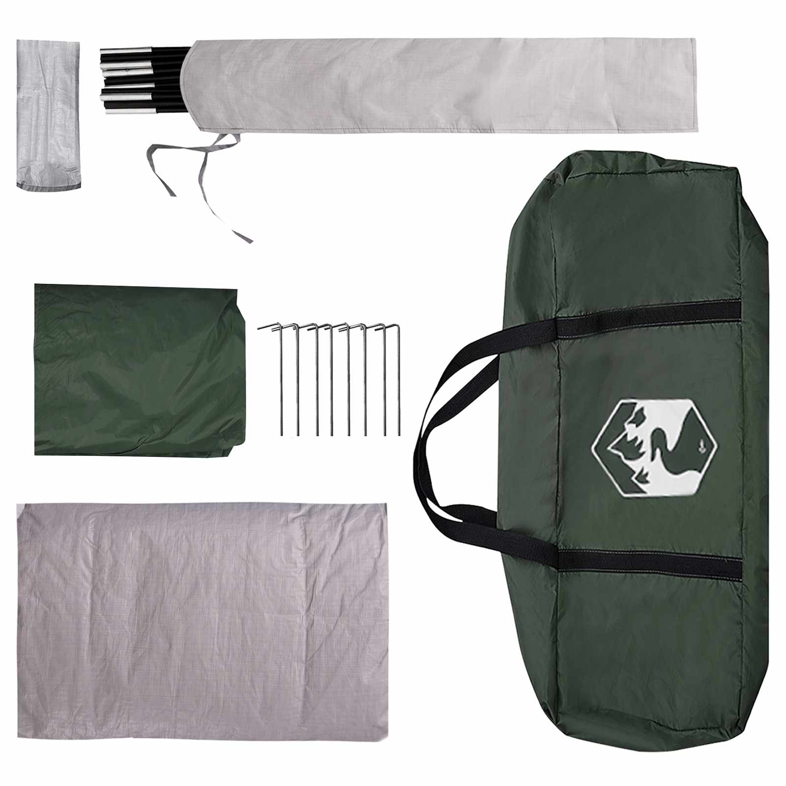 Tailgate Tent met Regenfly Waterdicht Legergroen is nu te koop bij PeponiXL, paradijselijk wonen!