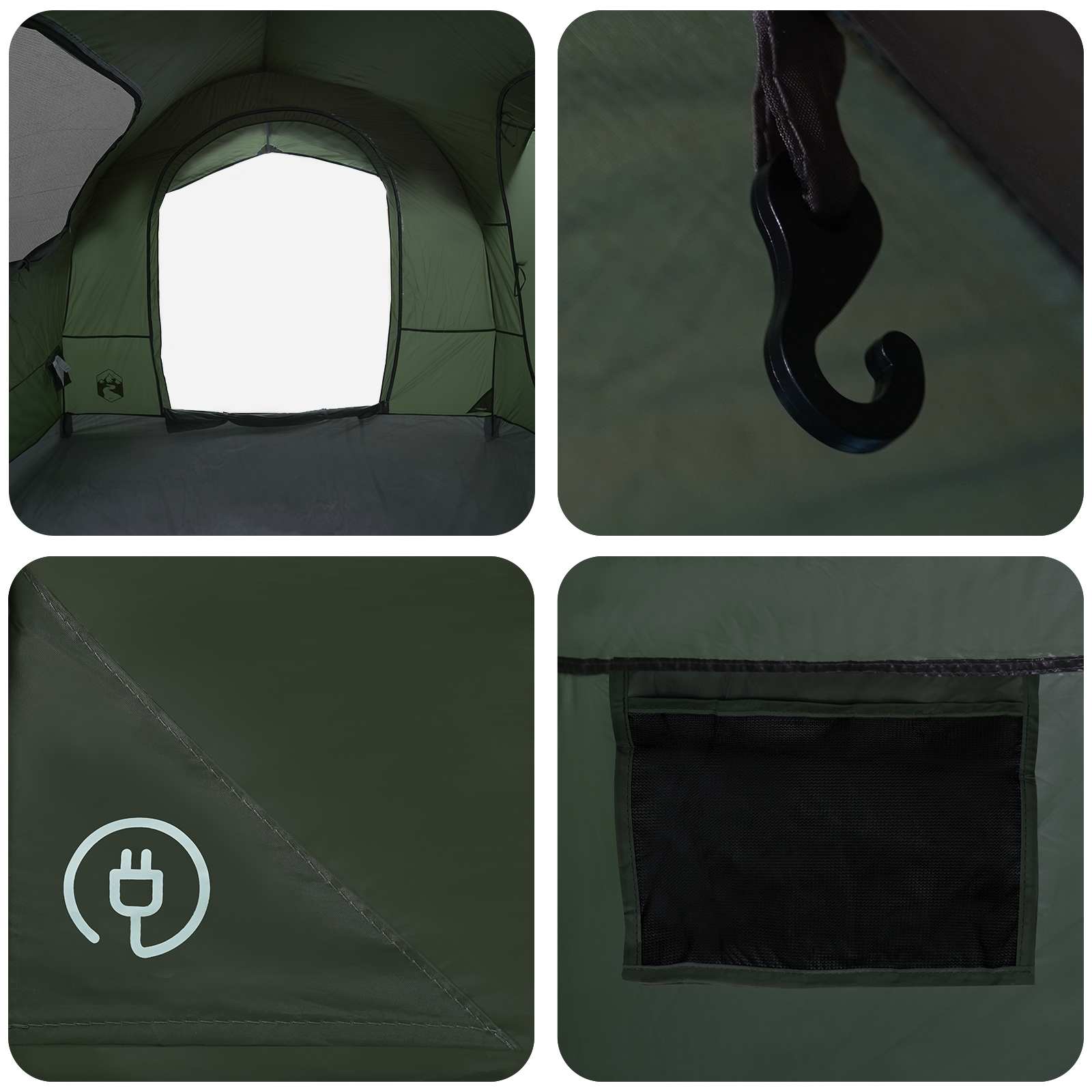 Tailgate Tent met Regenfly Waterdicht Legergroen is nu te koop bij PeponiXL, paradijselijk wonen!