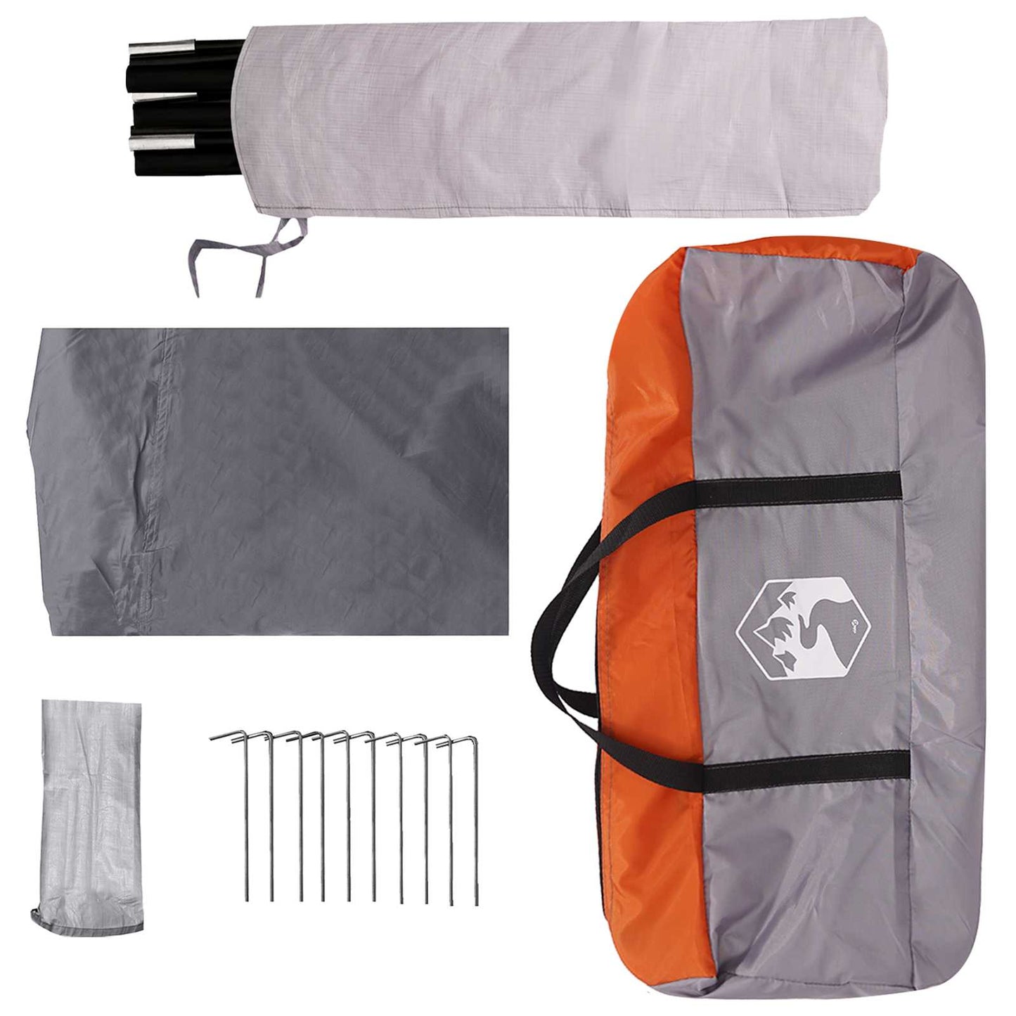 Tailgate Luifel Waterdicht Grijs en Oranje 405 x 280 x 220 cm is nu te koop bij PeponiXL, paradijselijk wonen!