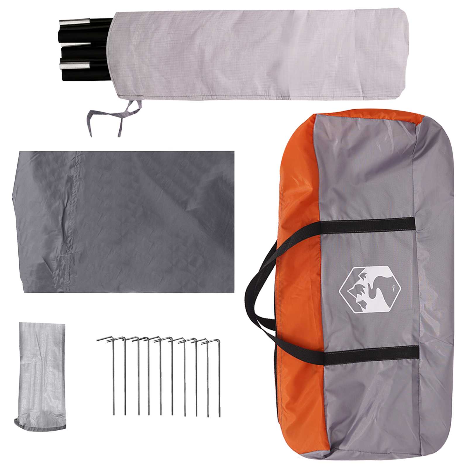 Tailgate Luifel Waterdicht Grijs en Oranje 405 x 280 x 220 cm is nu te koop bij PeponiXL, paradijselijk wonen!
