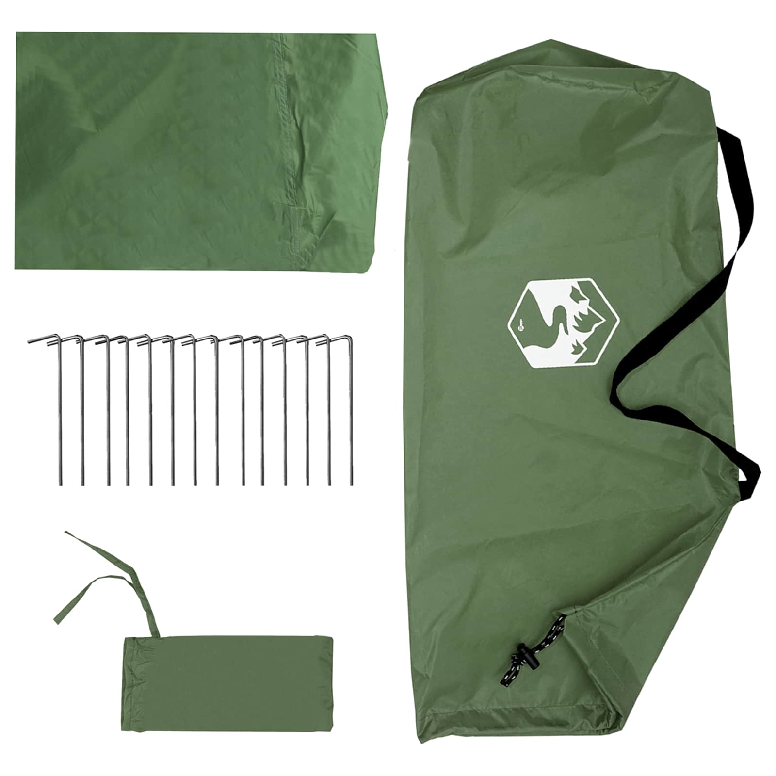 Campingzeil met gaaswanden Groen 340 x 260 x 220 cm is nu te koop bij PeponiXL, paradijselijk wonen!