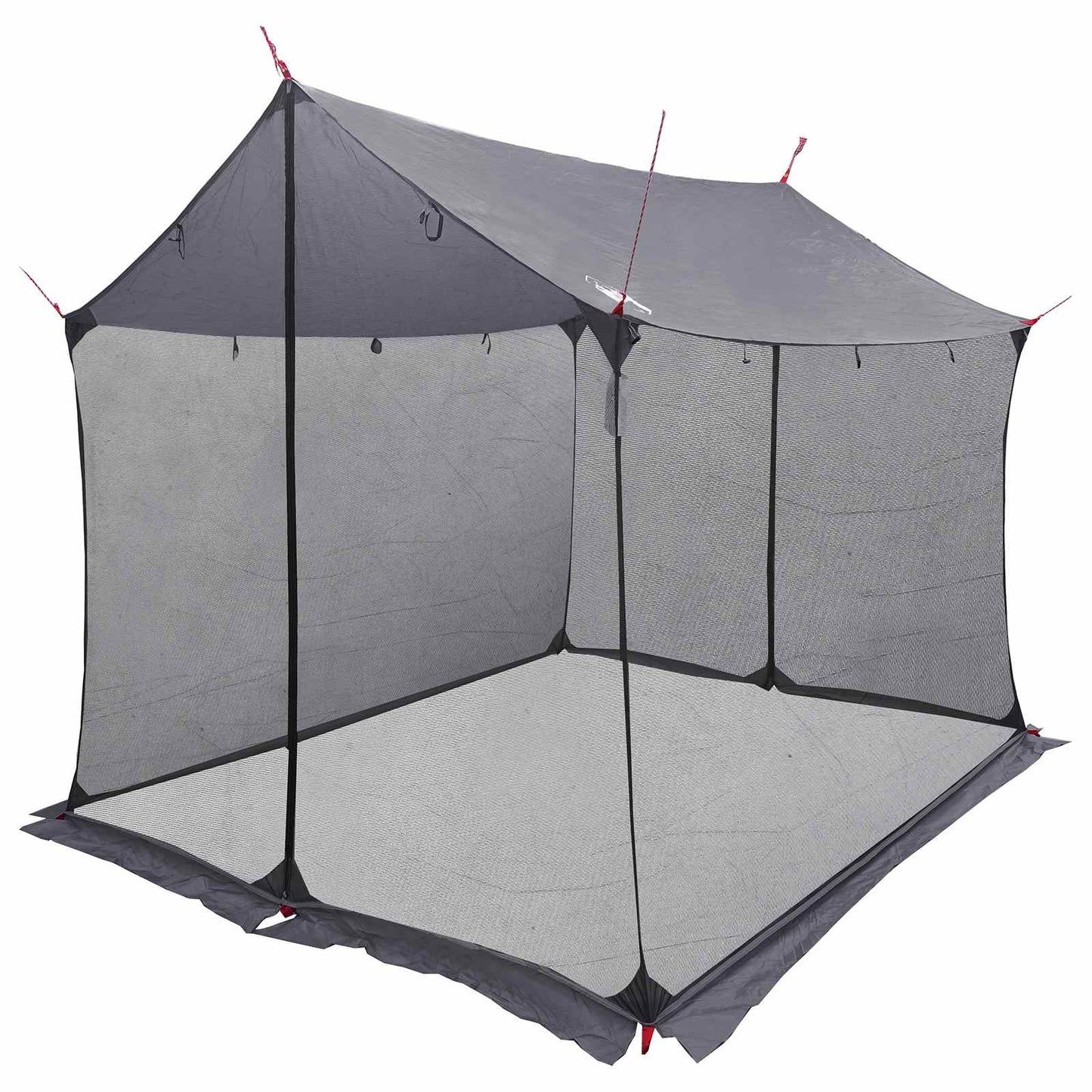 Campingzeil met gaaswanden Grijs en Oranje 270 x 210 x 210 cm is nu te koop bij PeponiXL, paradijselijk wonen!
