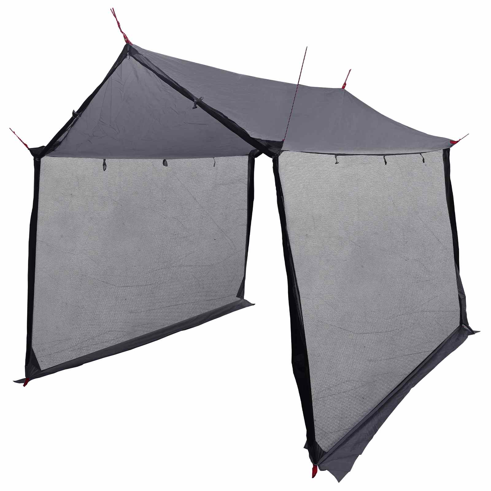 Campingzeil met gaaswanden Grijs en Oranje 270 x 210 x 210 cm is nu te koop bij PeponiXL, paradijselijk wonen!