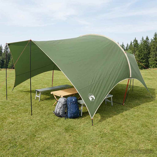 Camping Tarp Waterbestendig Groen 550 x 400 x 230 cm is nu te koop bij PeponiXL, paradijselijk wonen!