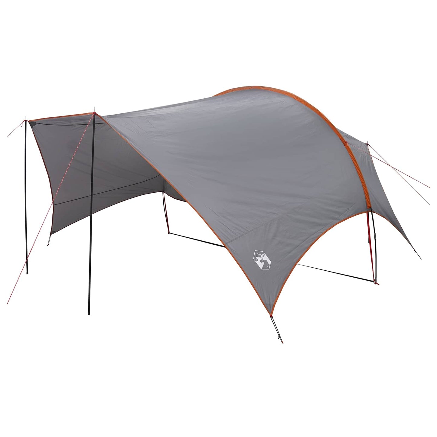 Camping Tarp Waterbestendig Grijs en Oranje 550 x 400 x 230 cm is nu te koop bij PeponiXL, paradijselijk wonen!