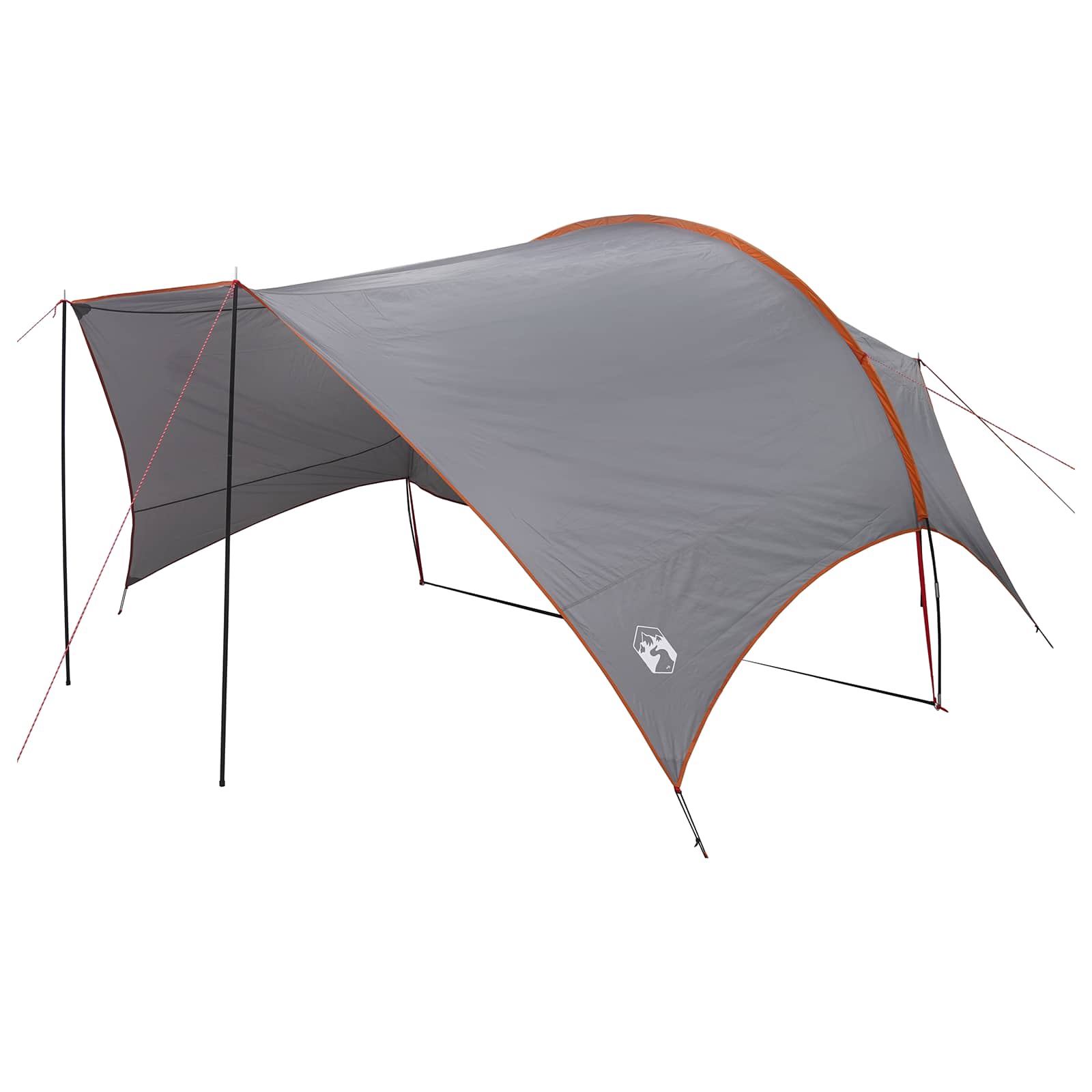Camping Tarp Waterbestendig Grijs en Oranje 550 x 400 x 230 cm is nu te koop bij PeponiXL, paradijselijk wonen!