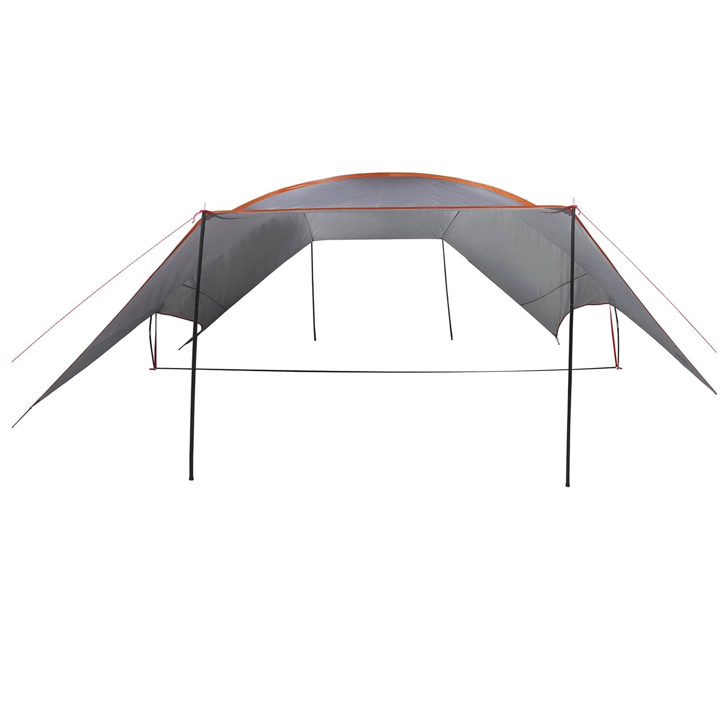 Camping Tarp Waterbestendig Grijs en Oranje 695 x 580 x 200 cm is nu te koop bij PeponiXL, paradijselijk wonen!