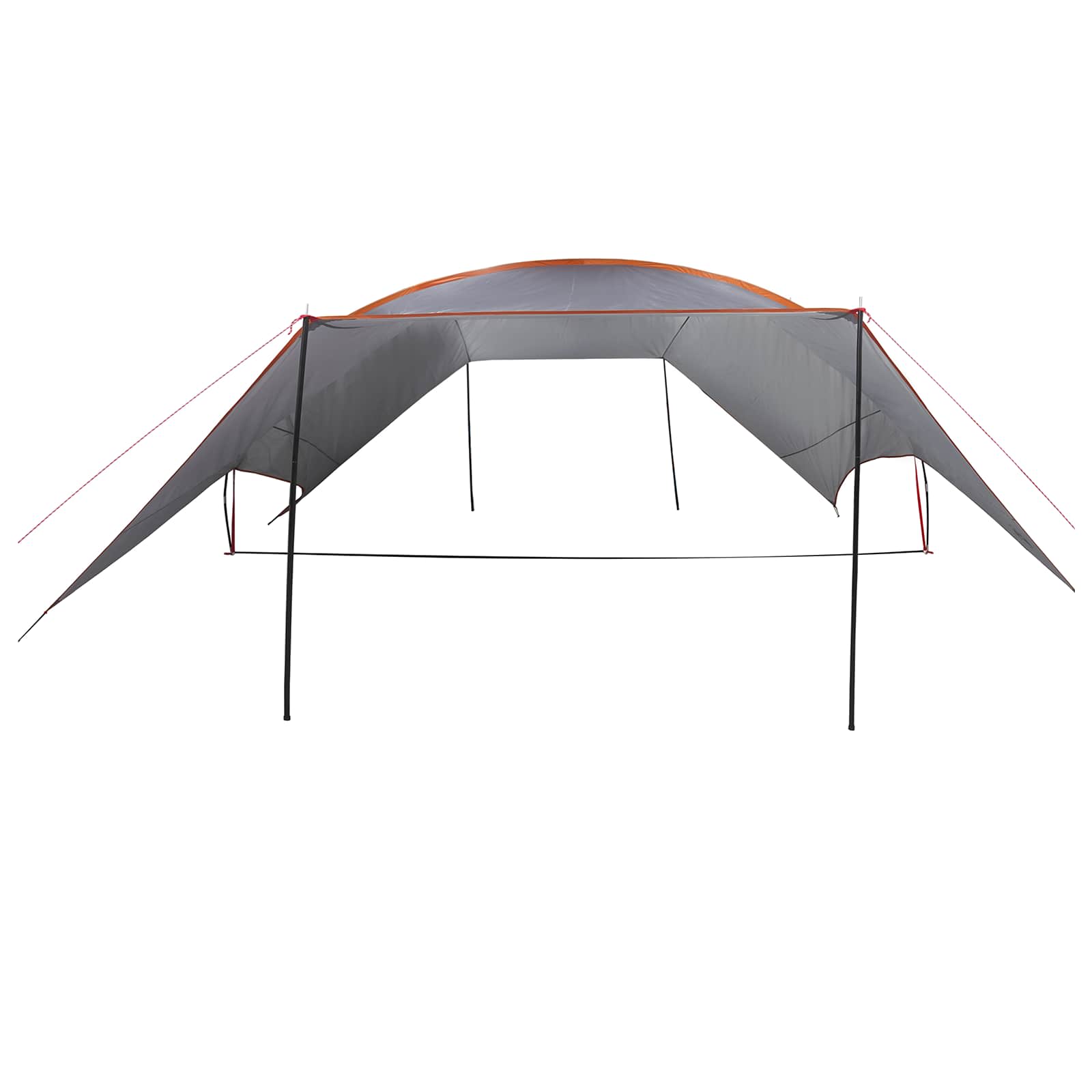 Camping Tarp Waterbestendig Grijs en Oranje 695 x 580 x 200 cm is nu te koop bij PeponiXL, paradijselijk wonen!