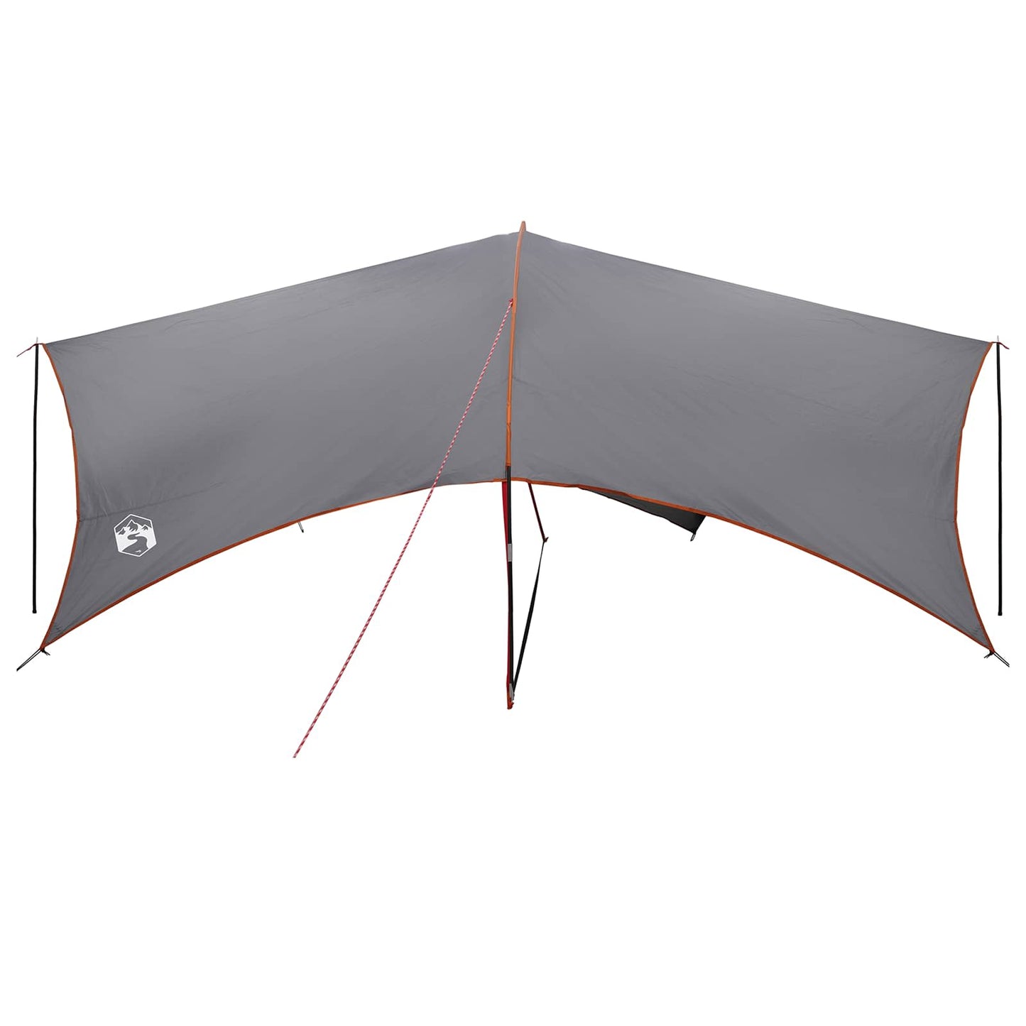 Camping Tarp Waterbestendig Grijs en Oranje 695 x 580 x 200 cm is nu te koop bij PeponiXL, paradijselijk wonen!