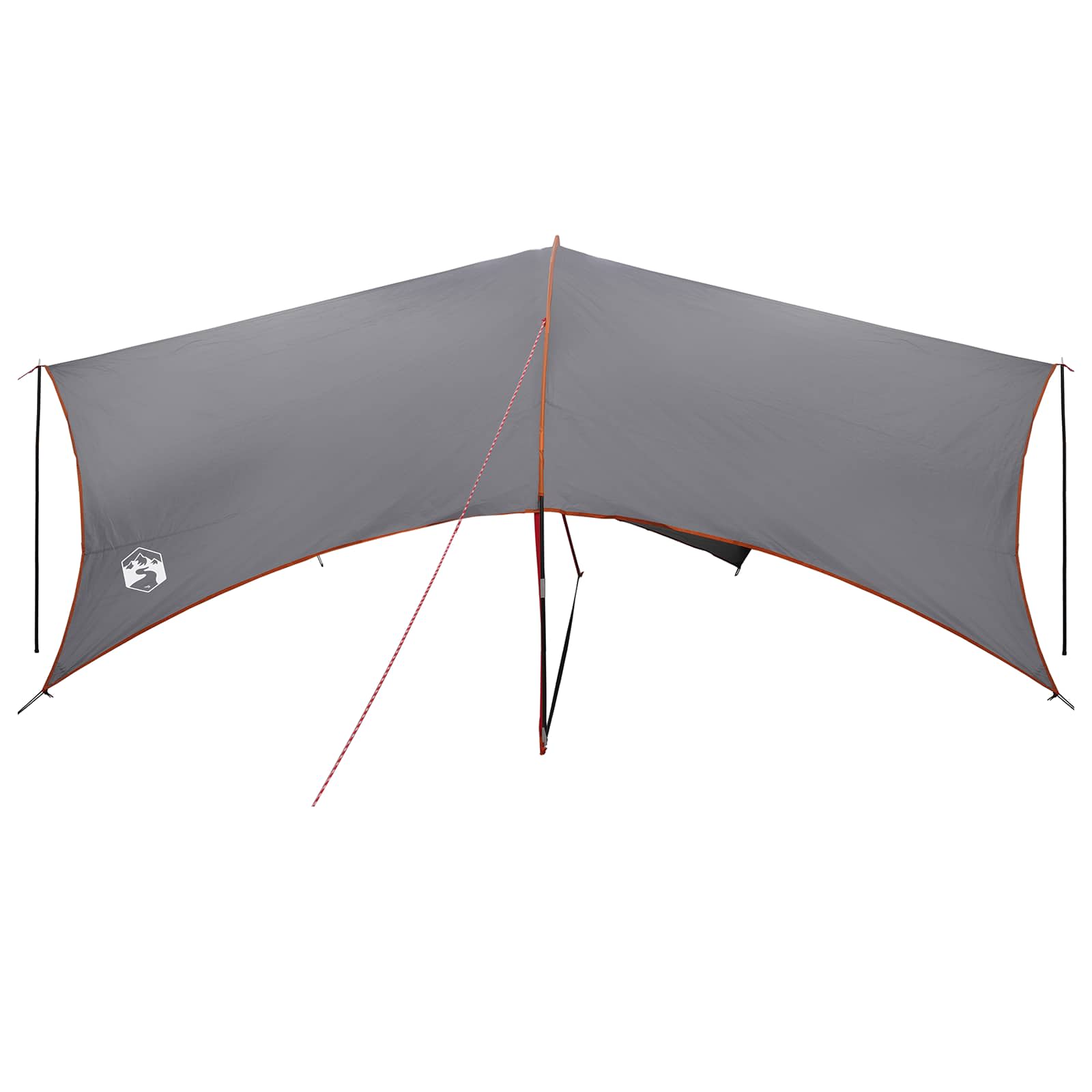 Camping Tarp Waterbestendig Grijs en Oranje 695 x 580 x 200 cm is nu te koop bij PeponiXL, paradijselijk wonen!