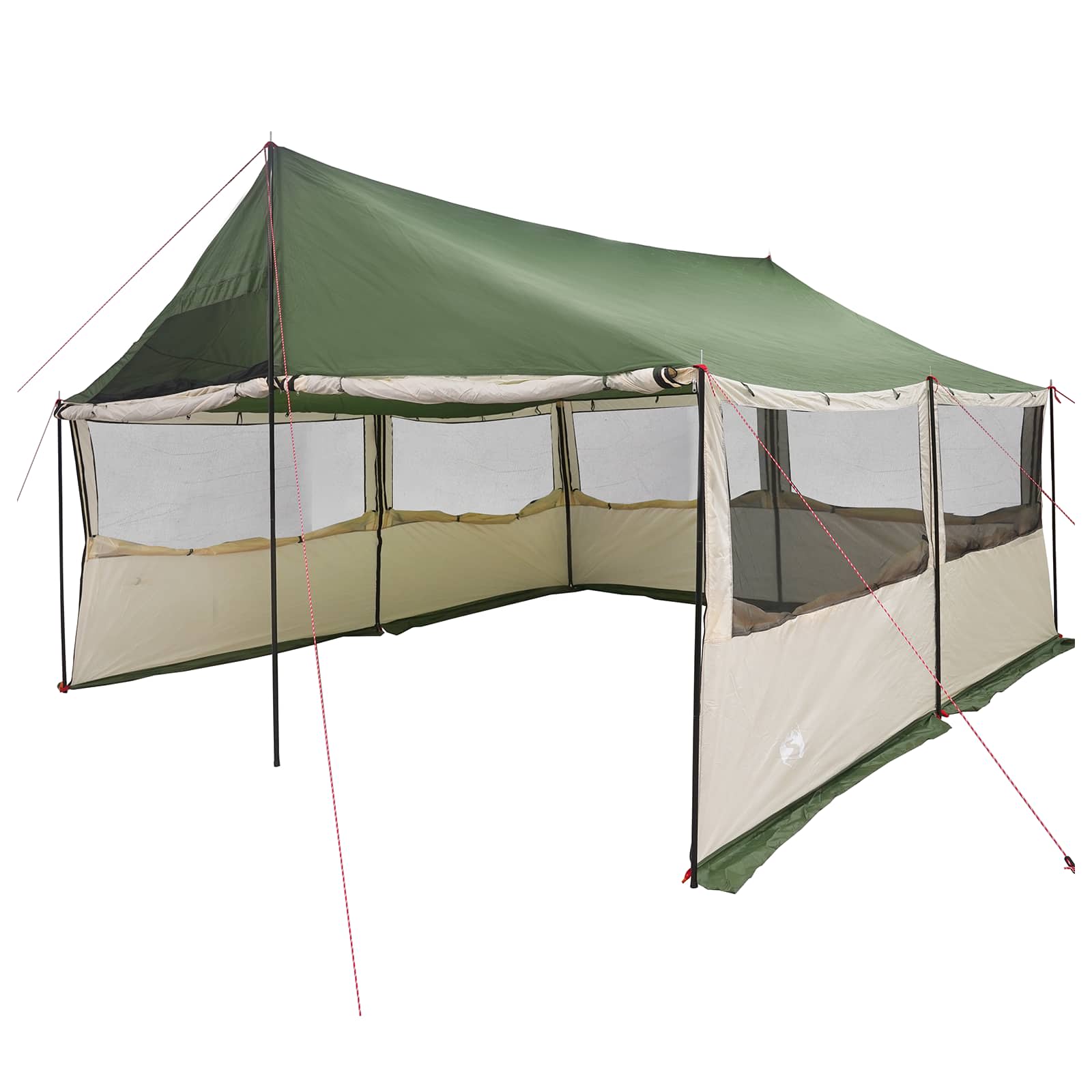 Gezinstent met dak Groen 450 x 400 x 265 cm Polyester en staal is nu te koop bij PeponiXL, paradijselijk wonen!