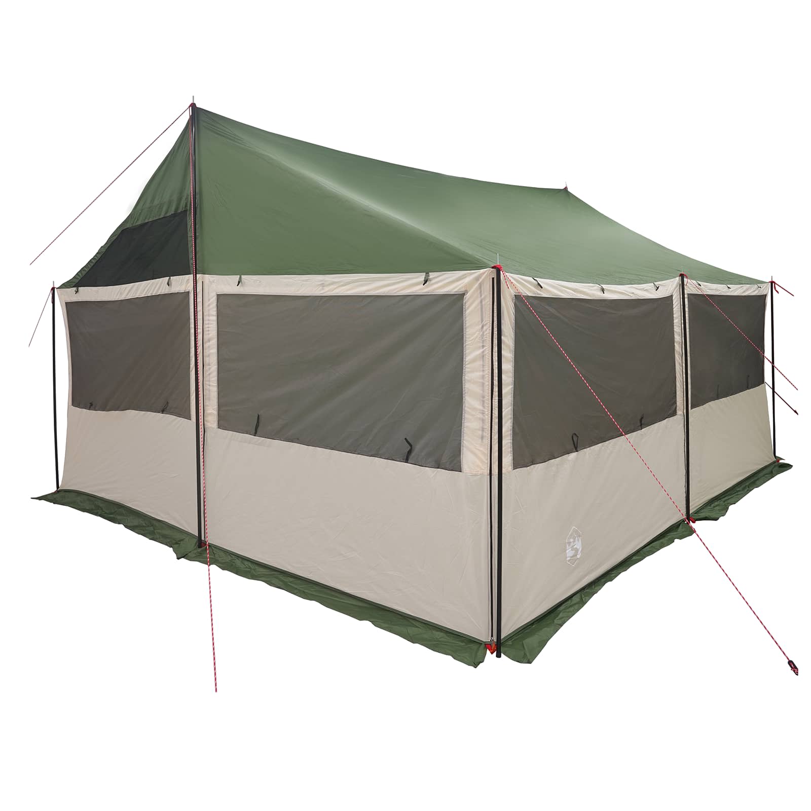 Gezinstent met dak Groen 450 x 400 x 265 cm Polyester en staal is nu te koop bij PeponiXL, paradijselijk wonen!