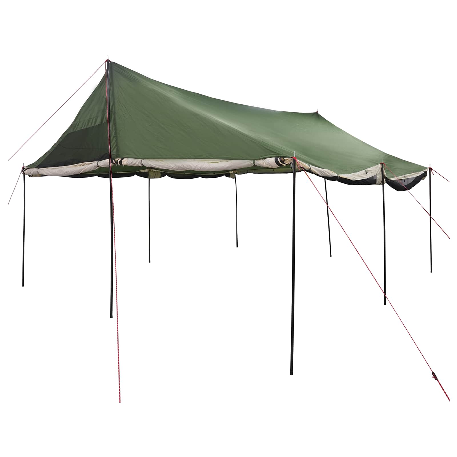 Gezinstent met dak Groen 450 x 400 x 265 cm Polyester en staal is nu te koop bij PeponiXL, paradijselijk wonen!