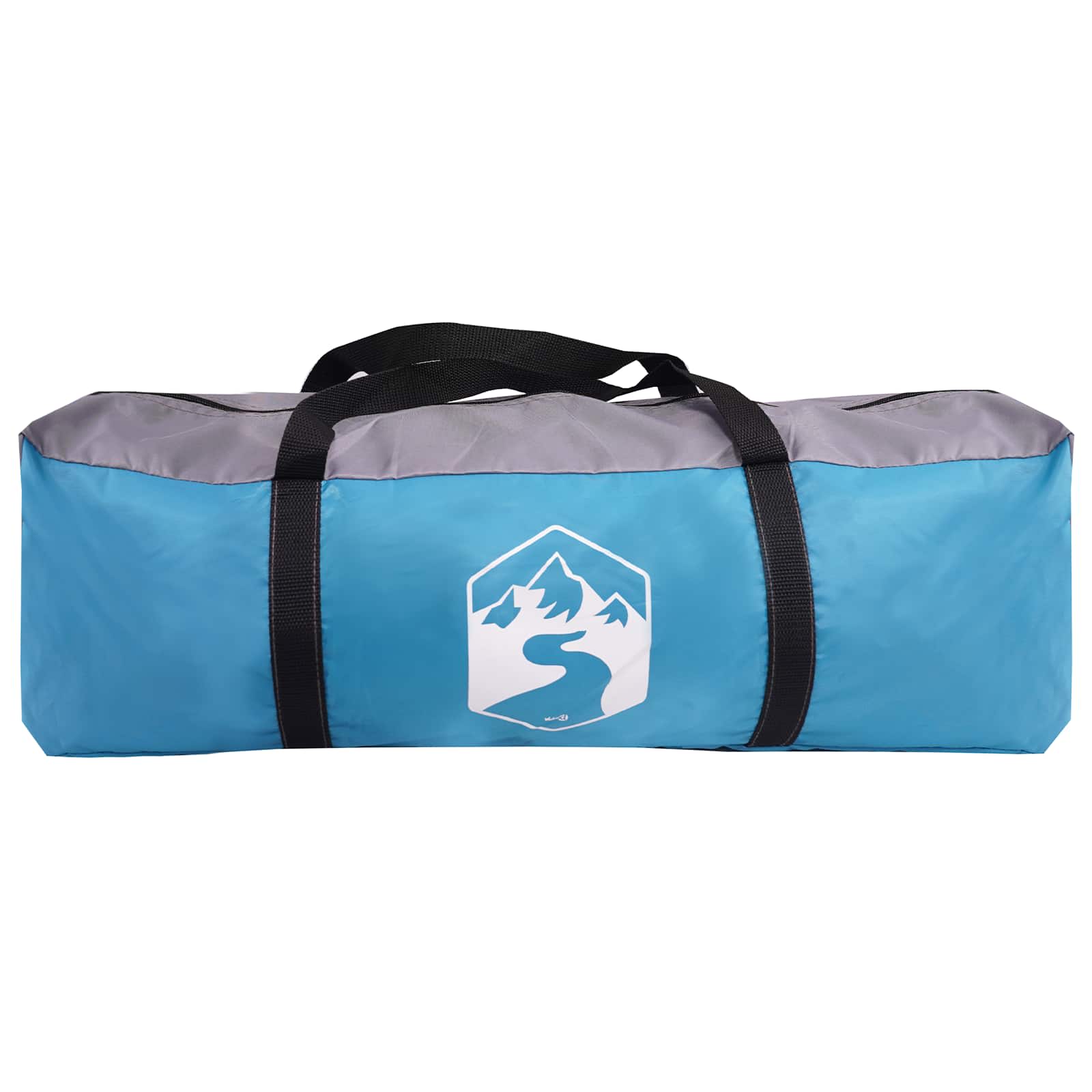 Gezinstent met dak Blauw 450 x 400 x 265 cm Polyester en staal is nu te koop bij PeponiXL, paradijselijk wonen!