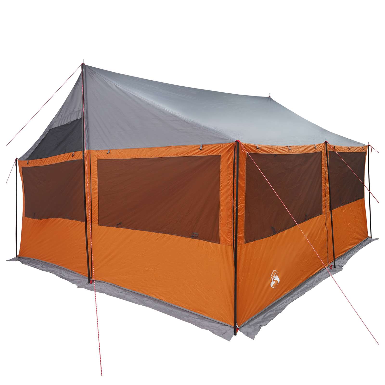Gezinstent met dak Grijs en Oranje 450 x 400 x 265 cm is nu te koop bij PeponiXL, paradijselijk wonen!
